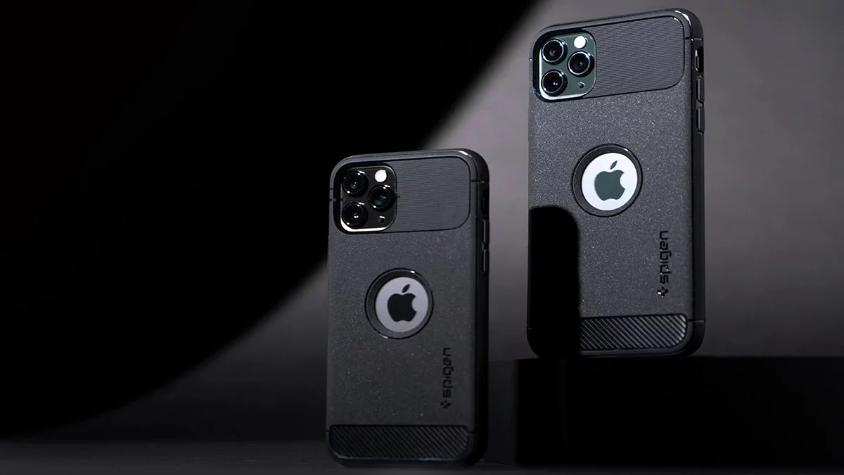 Чохол Spigen Rugged Armor для iPhone 12/12 Pro (Black)
