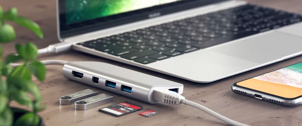 Адаптер Satechi Aluminum Type-C Multimedia Adapter Space Gray (ST-TCMM8PAM)
