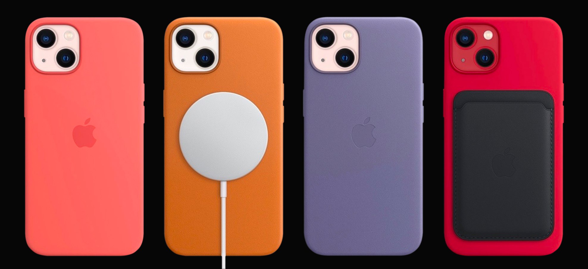 Оригинальный чехол Apple Silicone Case with MagSafe для iPhone 13 (Nectarine) (MN643)