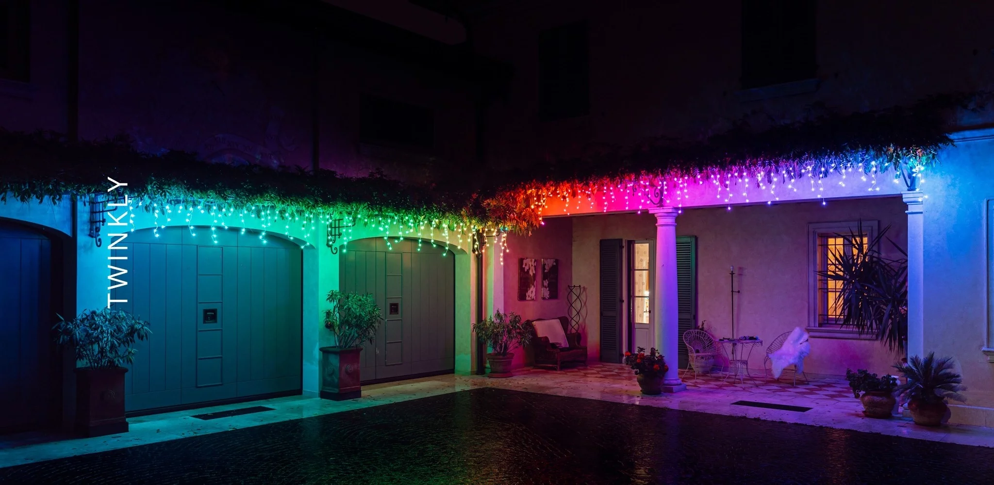 Гірлянда Smart LED Twinkly Icicle RGBW 190, Gen II, IP44, довжина 5м, кабель прозорий