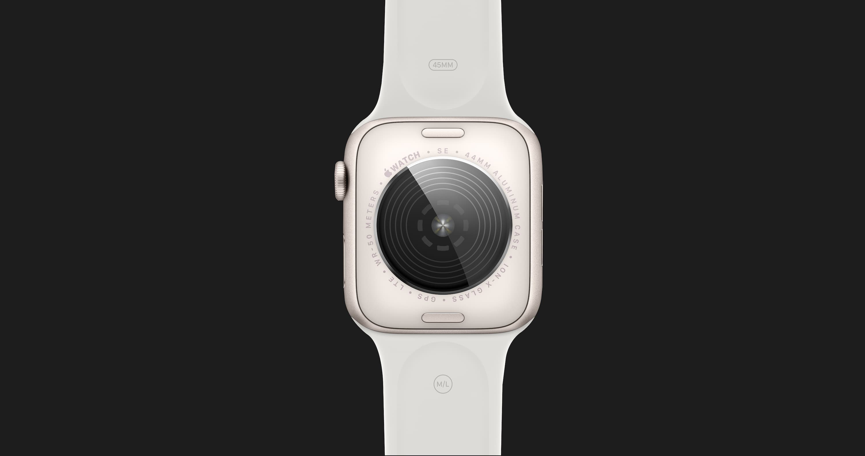 Apple Watch SE 2 44mm Silver Aluminum Case with Storm Blue Sport Band (S/M) (MREC3) 2023