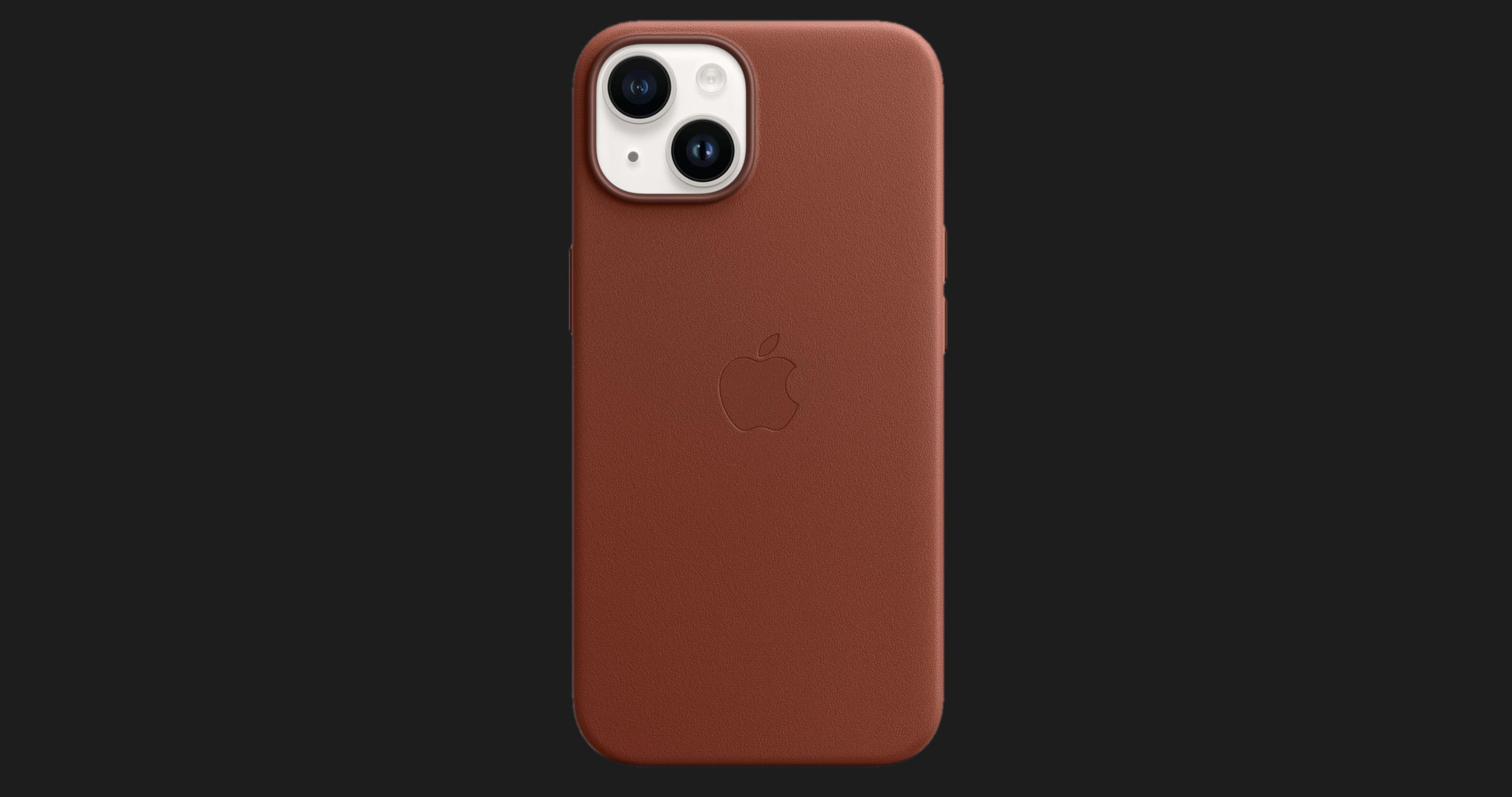 Оригинальный чехол Apple Leather Case with MagSafe для iPhone 14 (Umber) (MPP73)