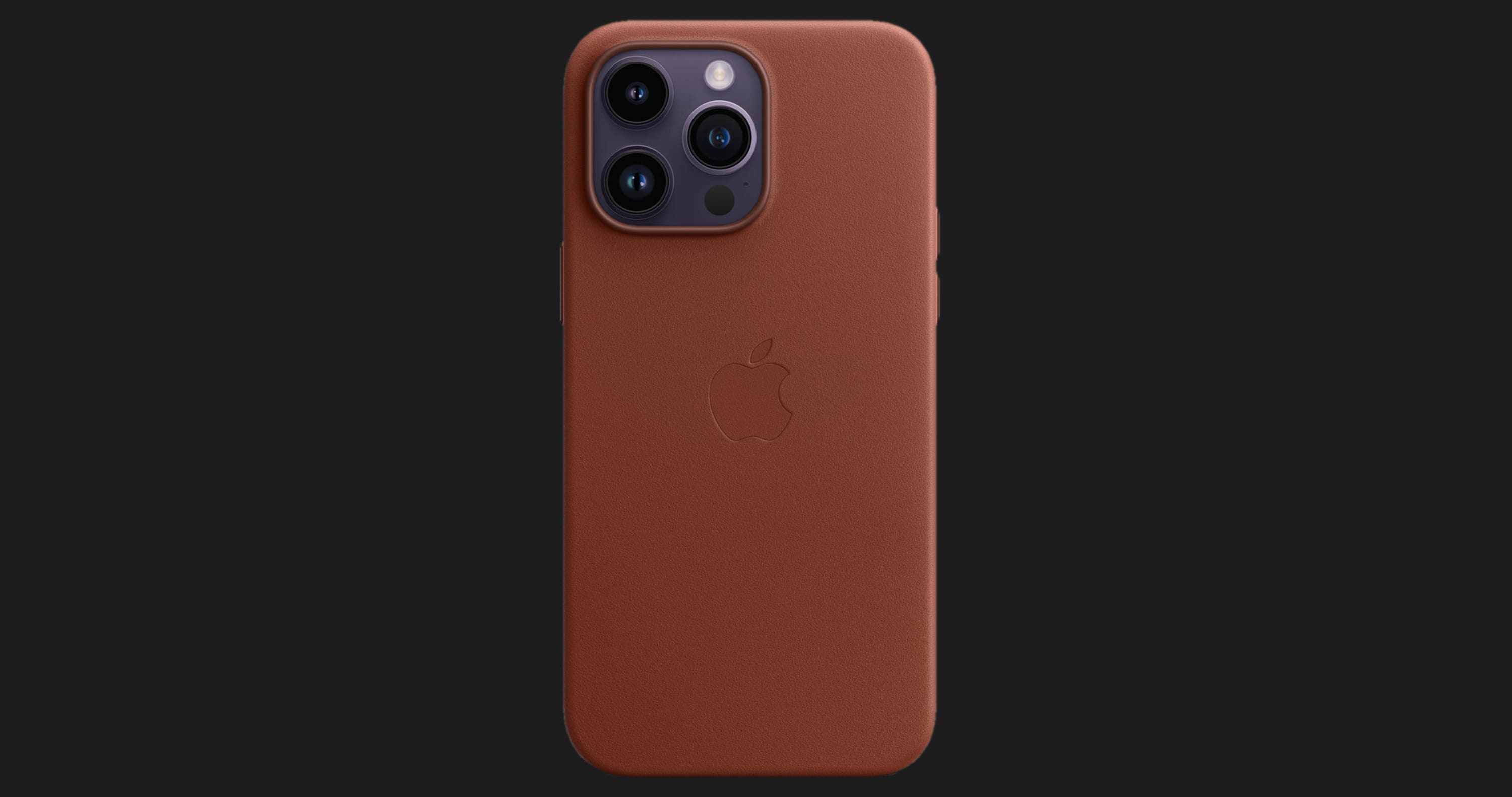 Оригінальний чохол Apple Leather Case with MagSafe для iPhone 14 Pro (Umber) (MPPK3)