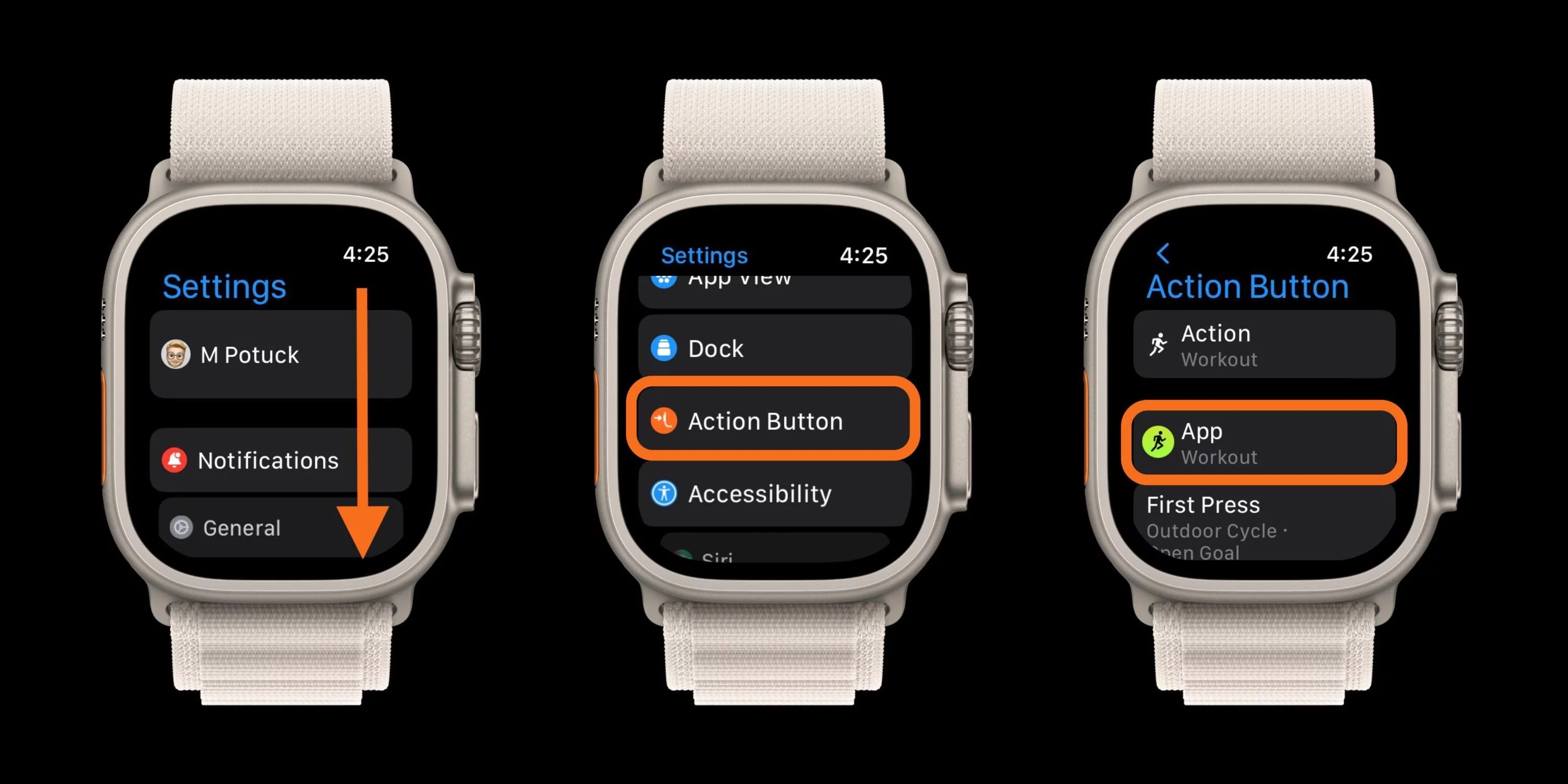 Як налаштувати кнопку Action на Apple Watch Ultra?