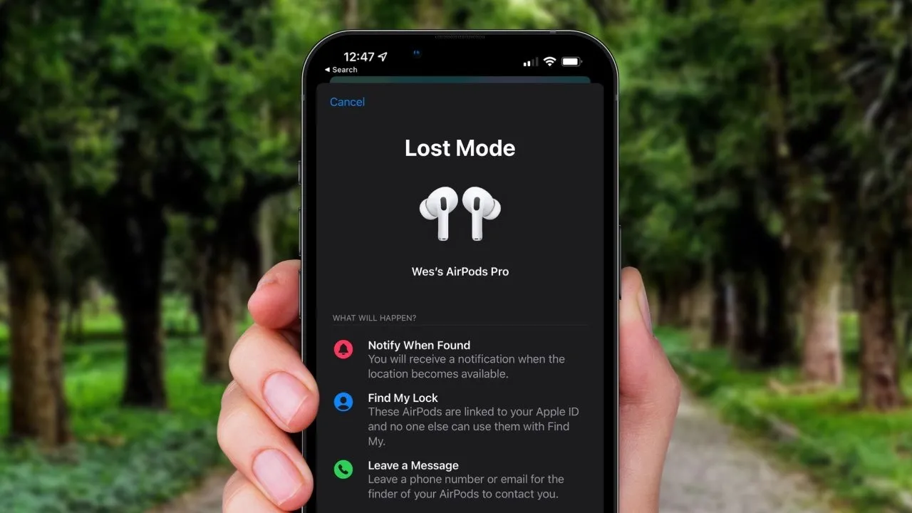 Lost Mode Apple AirPods