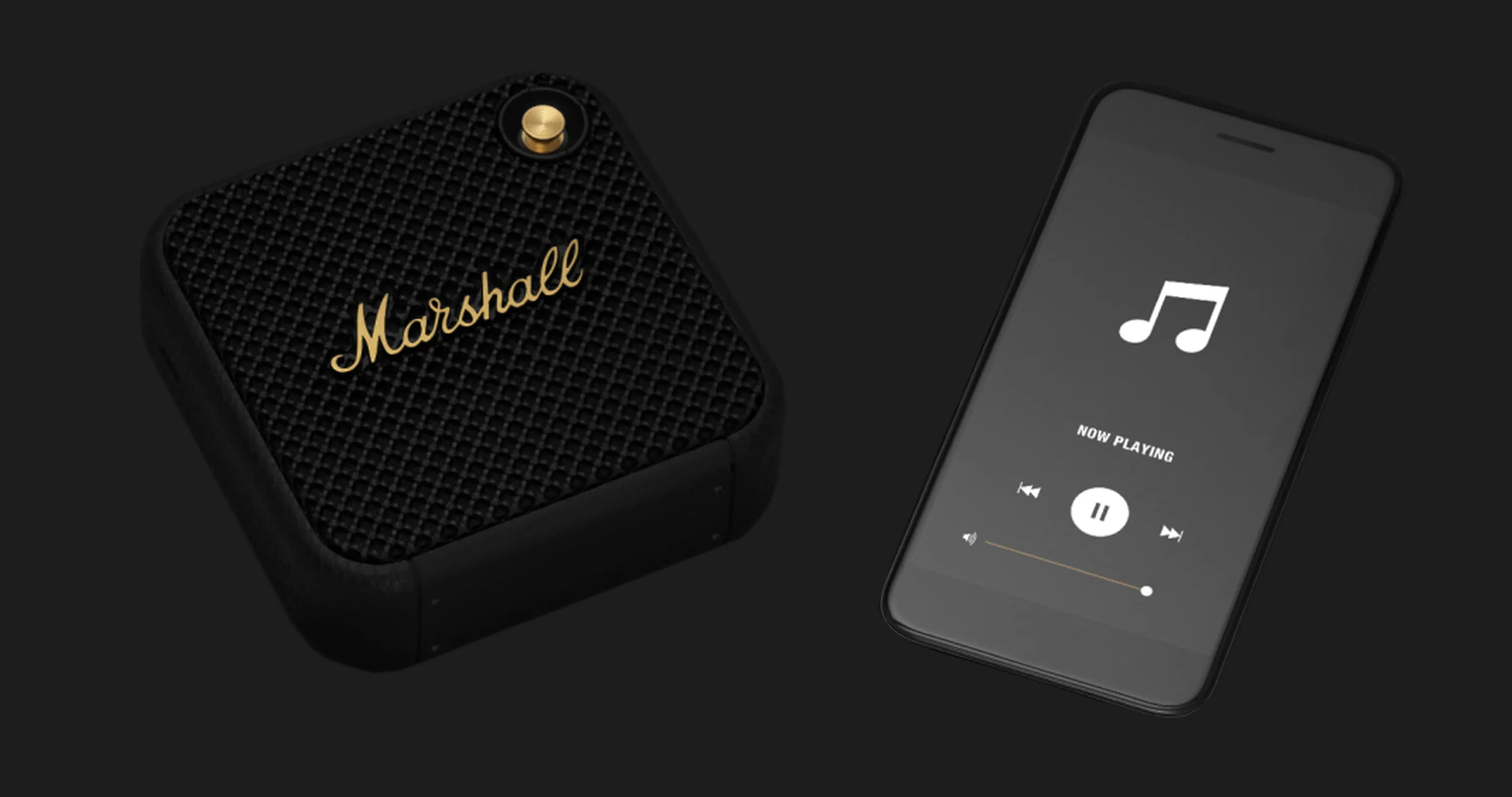 Портативная колонка Marshall Willen (Black and Brass)