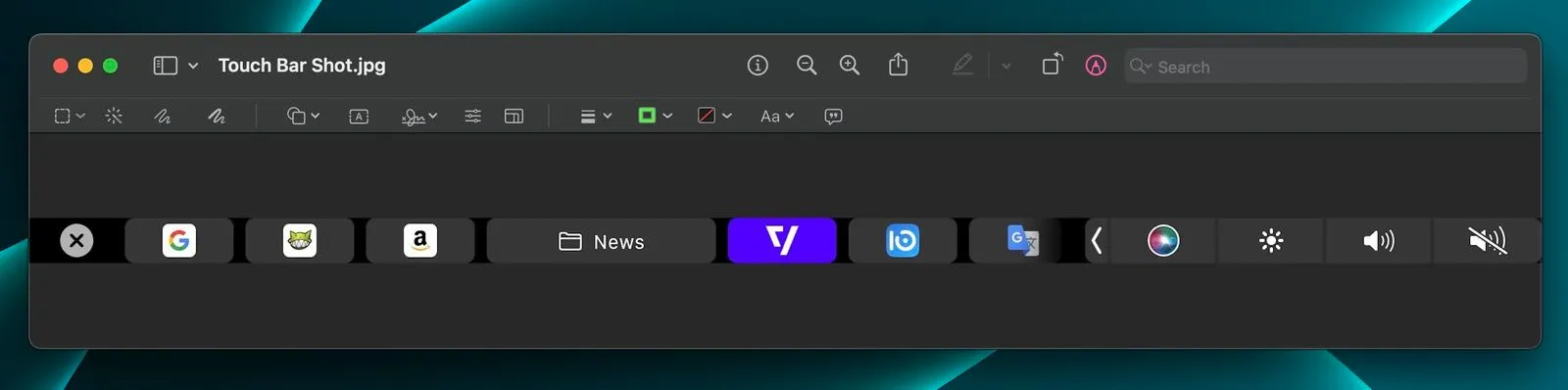 як зробити скріншот Touch Bar Mac