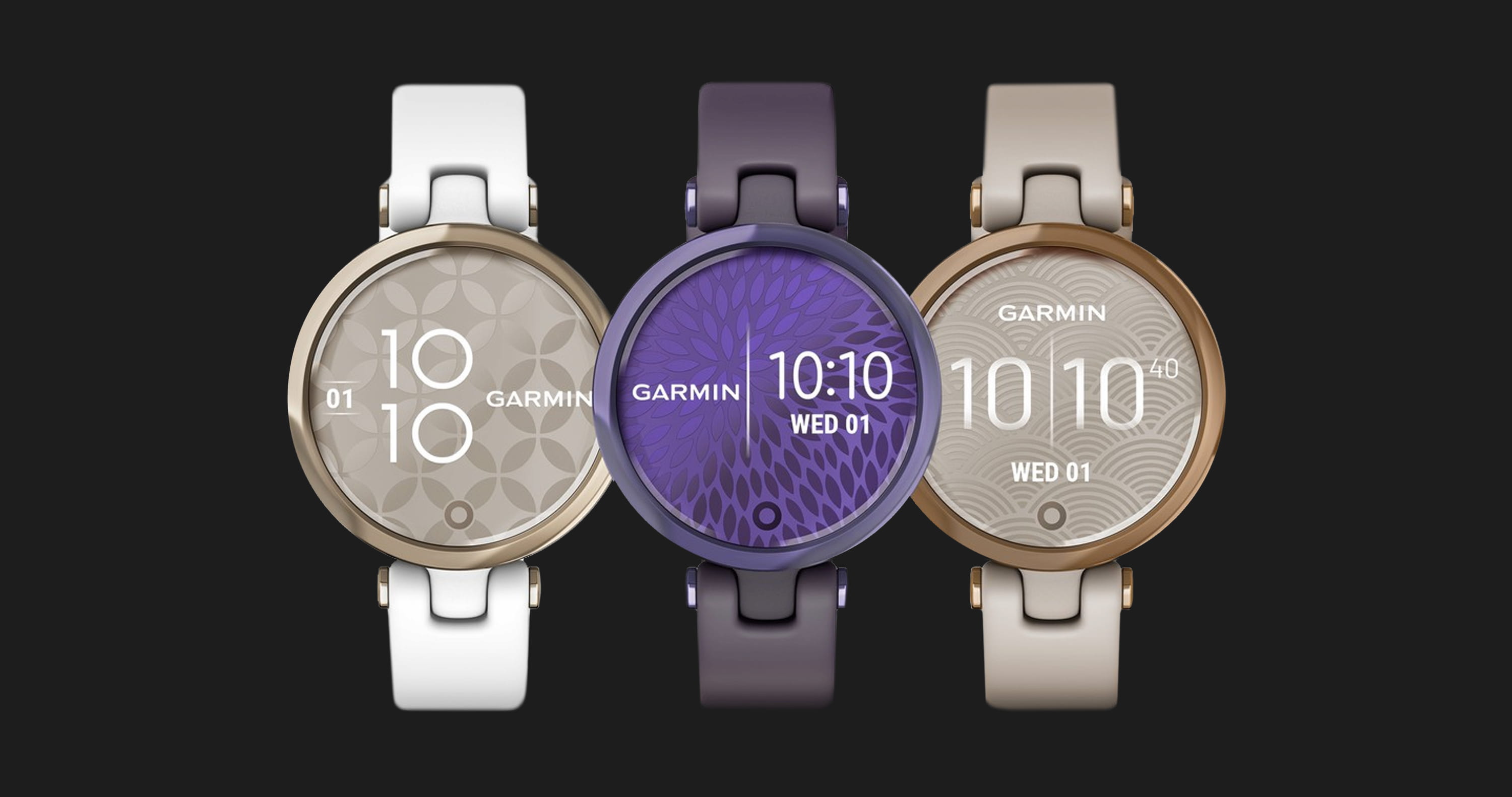 Garmin Lily Sport Edition Midnight Orchid Bezel with Deep Orchid Case and Silicone Band