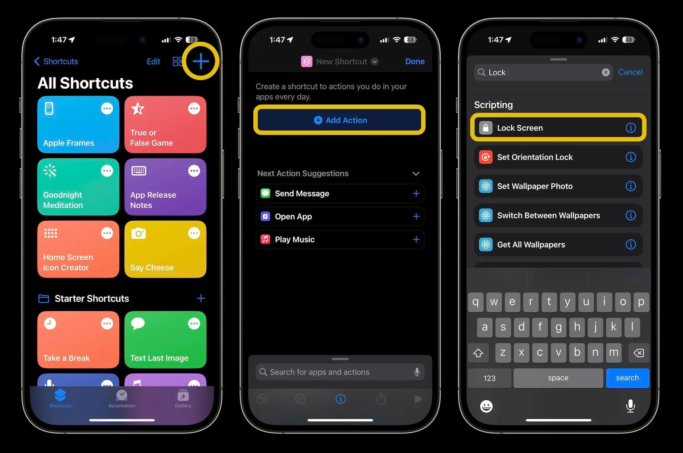 Як використовувати новий Shortcut для екрану блокування в iOS 16.4?