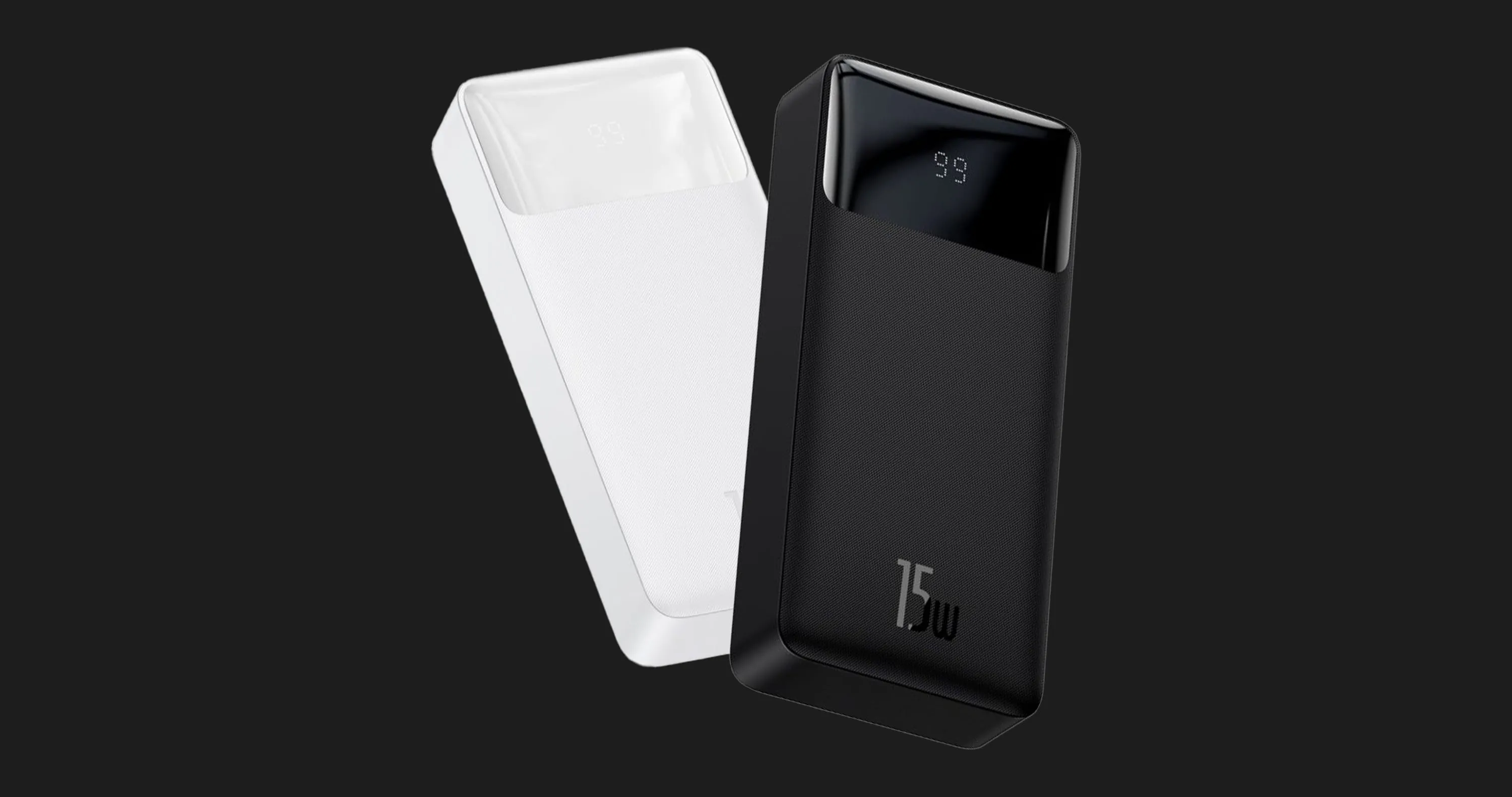 Портативний акумулятор Baseus Bipow Digital Display 15W 20000 mAh (White)
