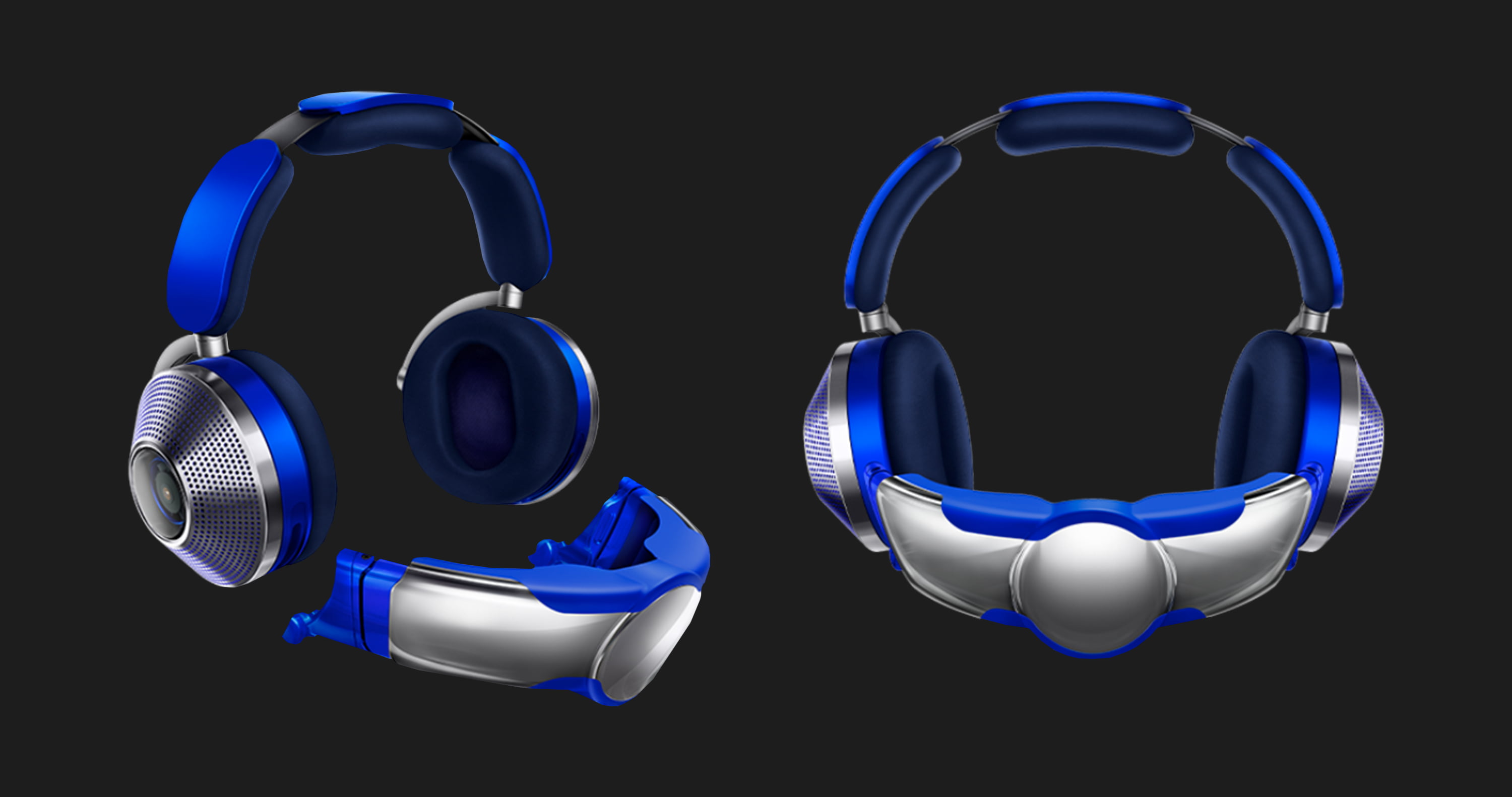 Наушники Dyson Zone headphones with air purification (Ultra Blue/Prussian Blue)