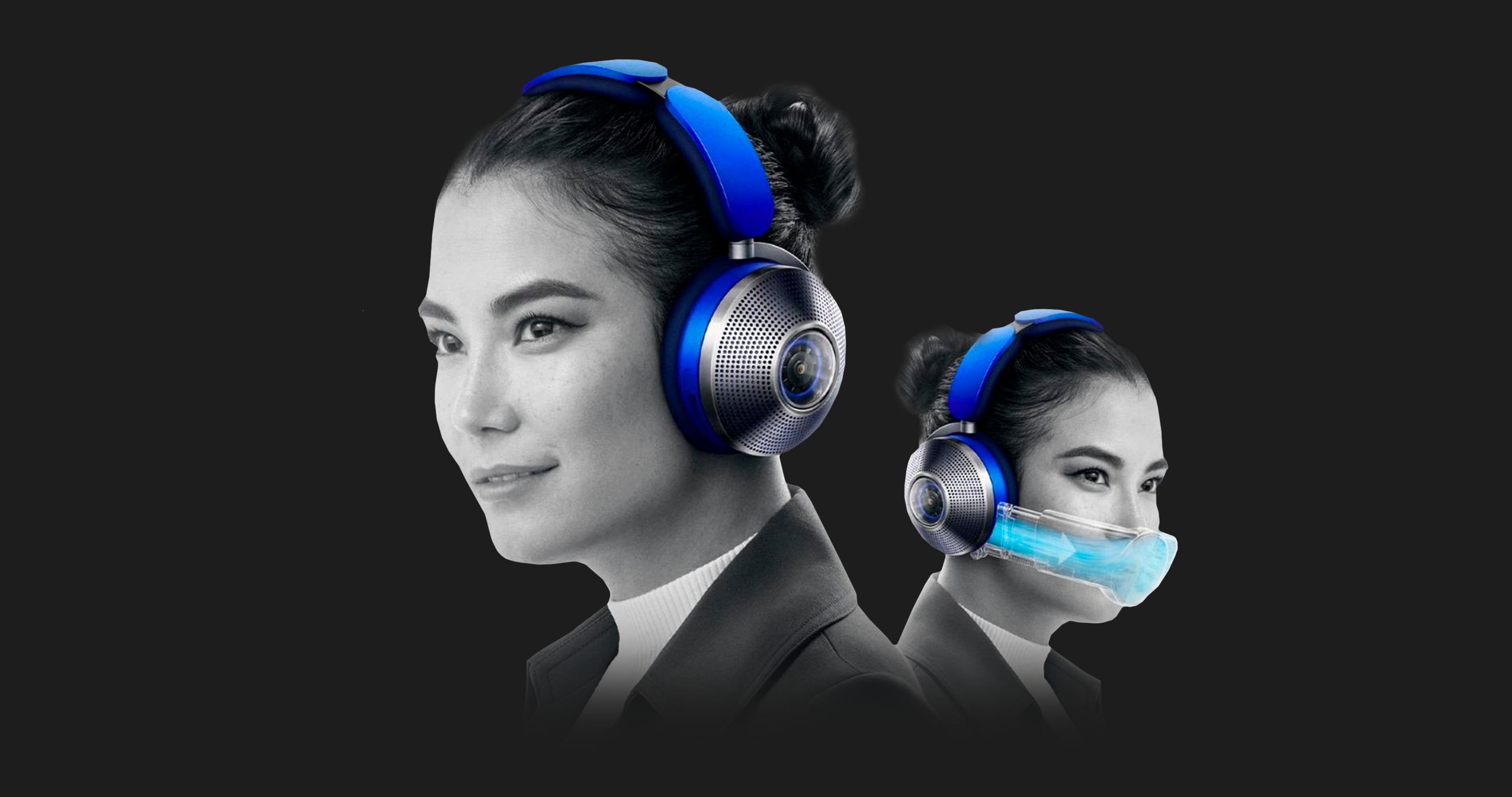 Навушники Dyson Zone headphones with air purification (Ultra Blue/Prussian Blue)