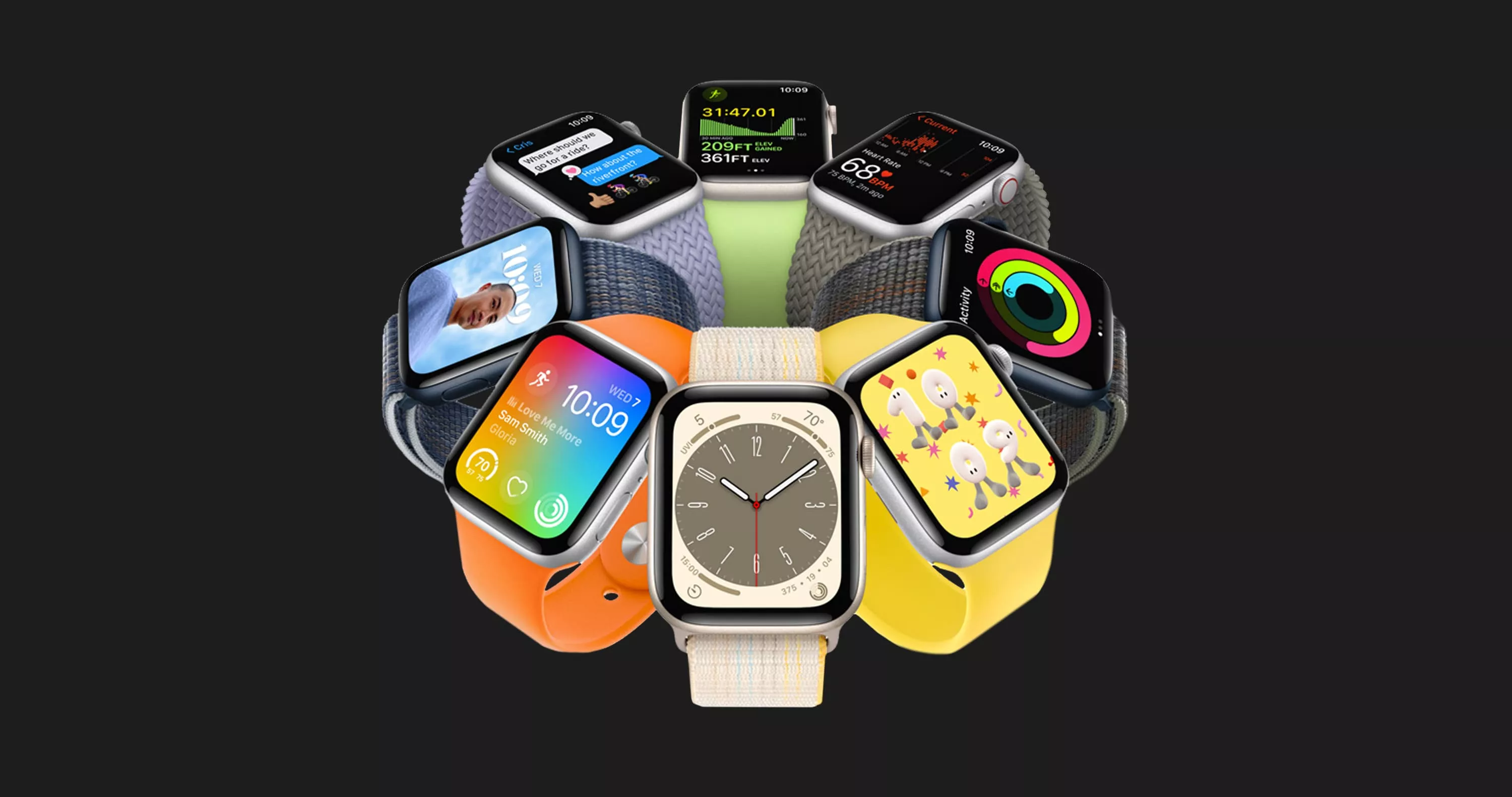 Оригінальний ремінець для Apple Watch 44/45/46/49 mm Sport Loop (Starlight) (MPLE3)