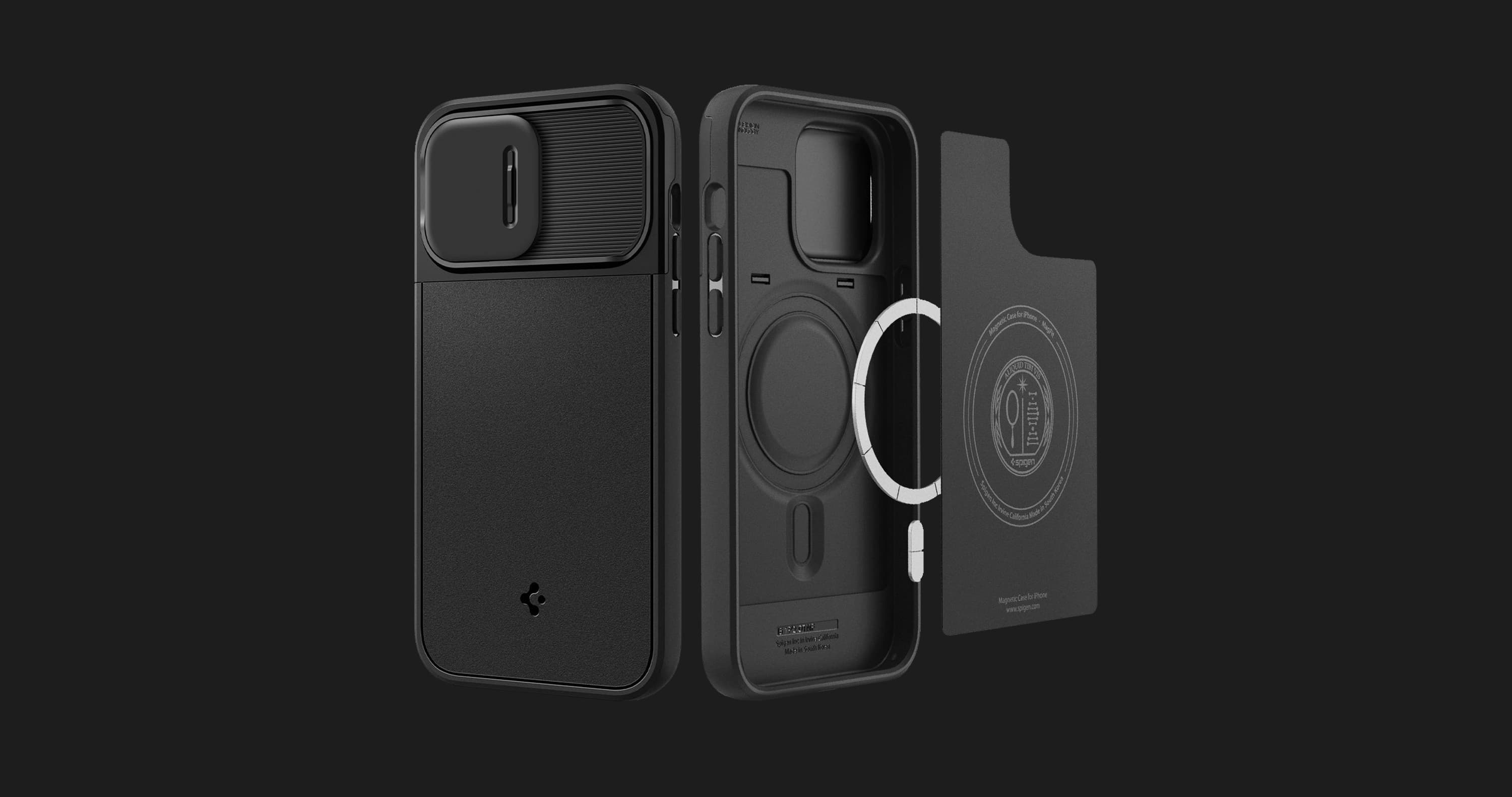 Чохол Spigen Optik Armor MagSafe для iPhone 14 (Black)