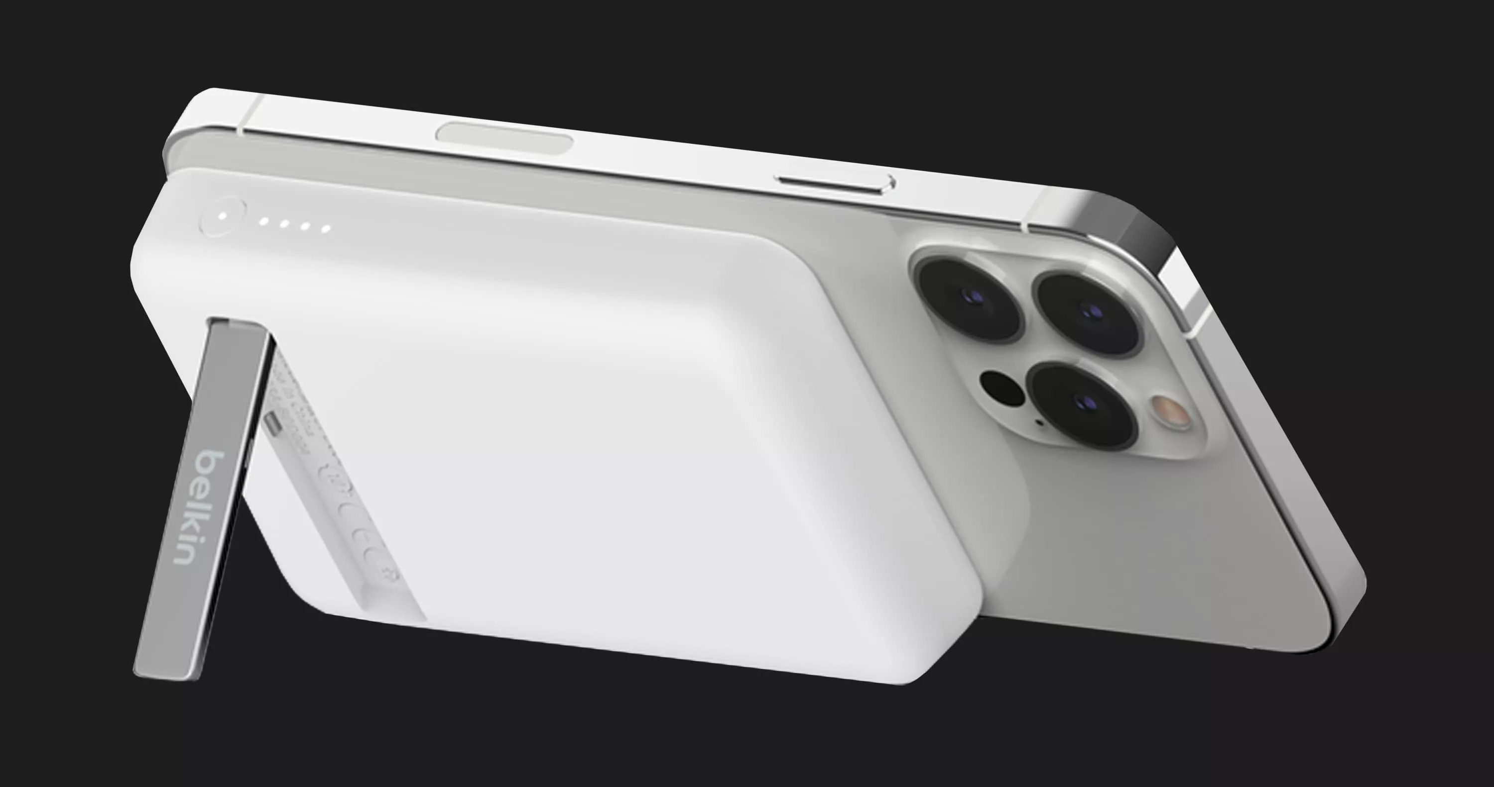 Безпровідний повербанк Power Bank Belkin MagSafe Wireless with Stand (5000mAh) (White)
