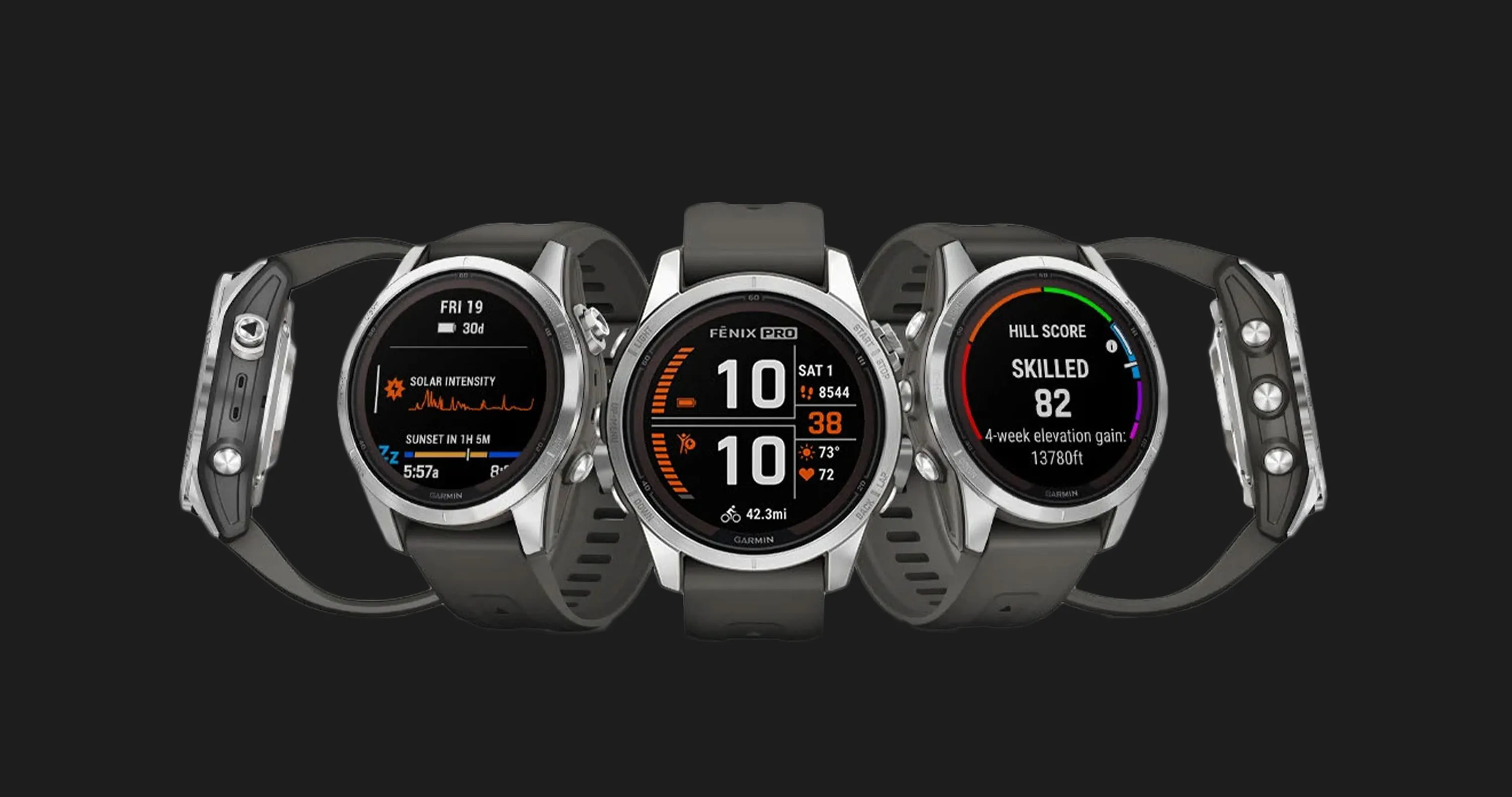 Garmin Fenix 7S Pro Solar Silver with Graphite Band