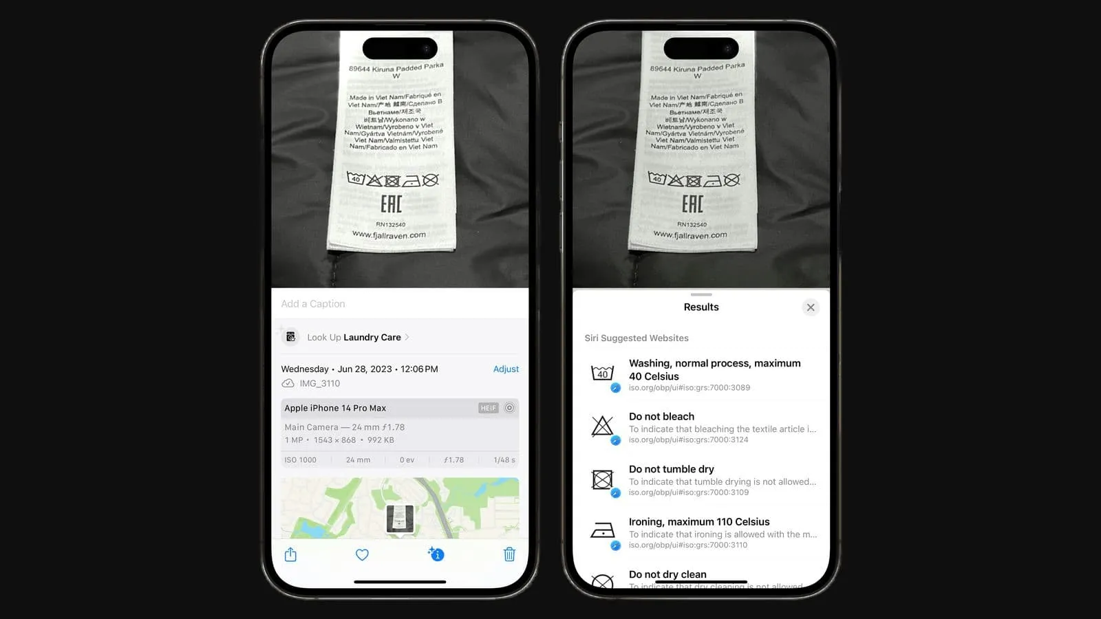 Visual Lookup: новая фишка iOS17, которая определяет и переводит символы на бирках