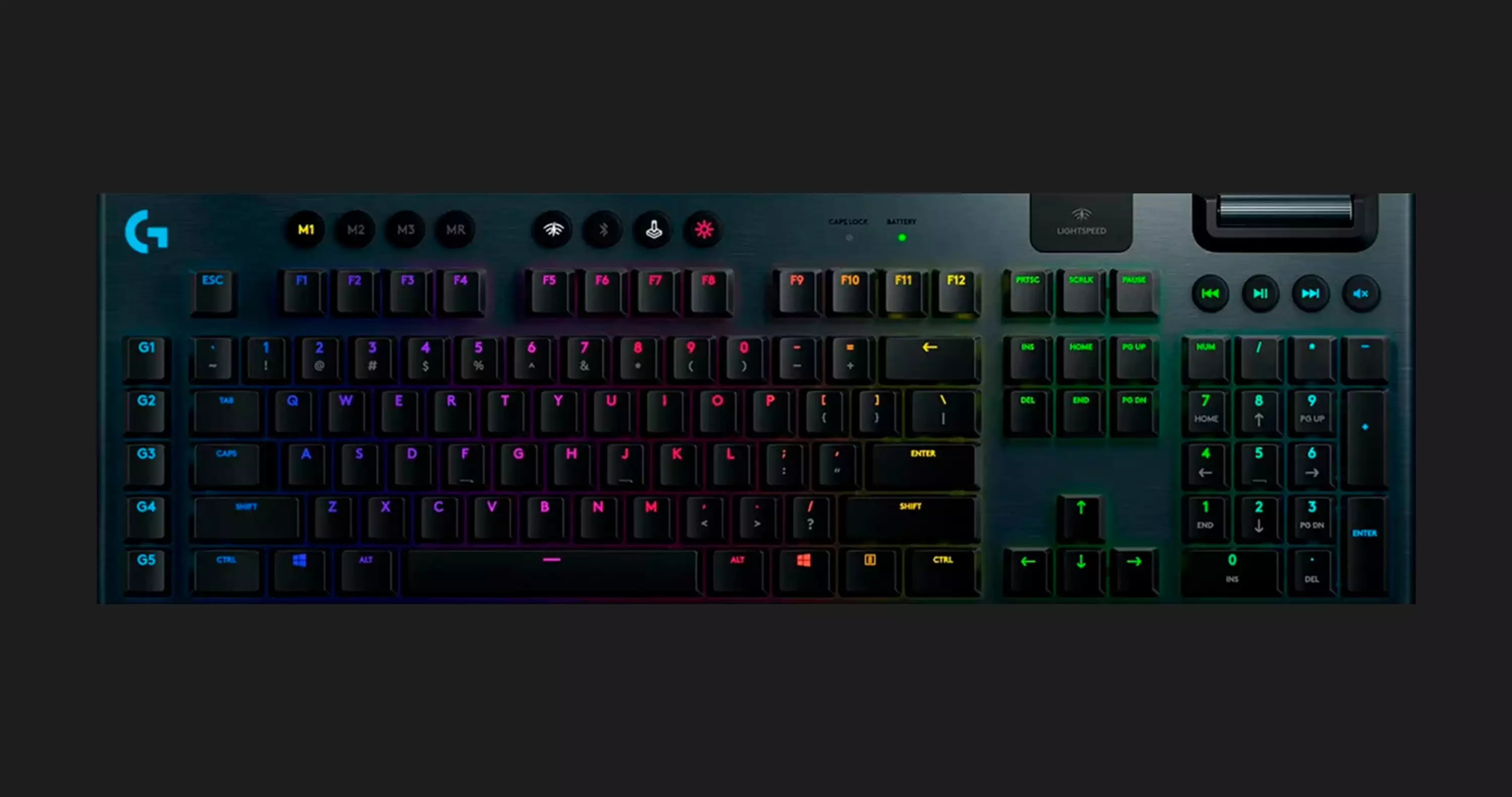 Клавіатура ігрова Logitech G915 Lightspeed Wireless RGB Mechanical Tactile (Black)