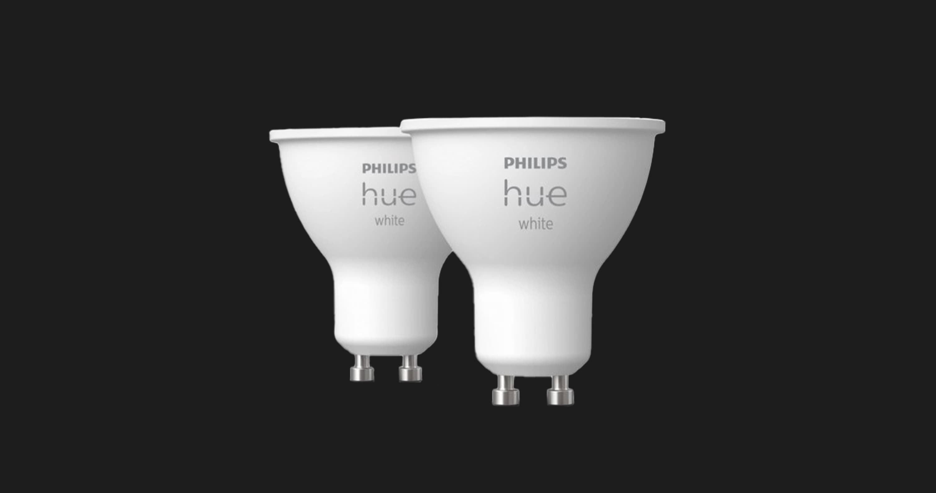 Розумна лампа Philips Hue GU10, 5.2W(57Вт), 2700K, Bluetooth, з димером (White)