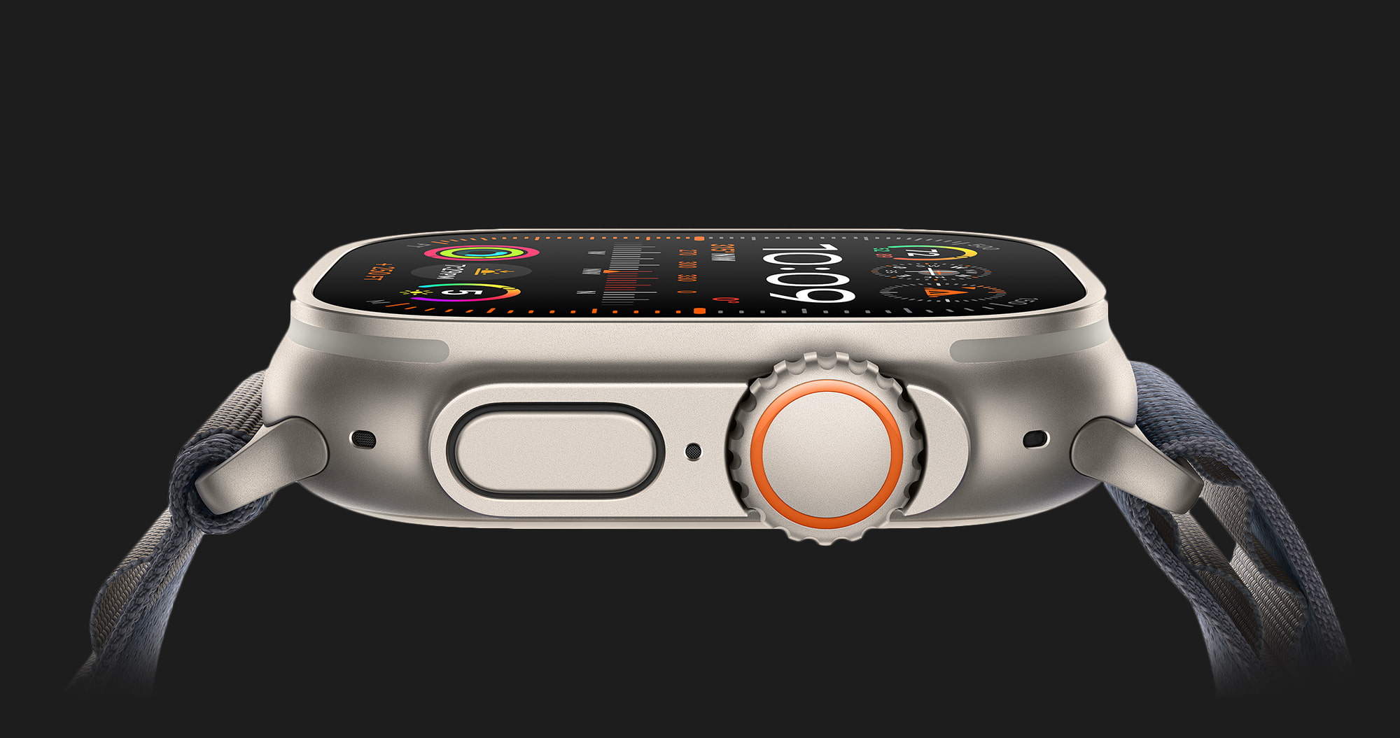 Apple Watch Ultra 2 49mm GPS + LTE Titanium Case with White Ocean Band (MREJ3)