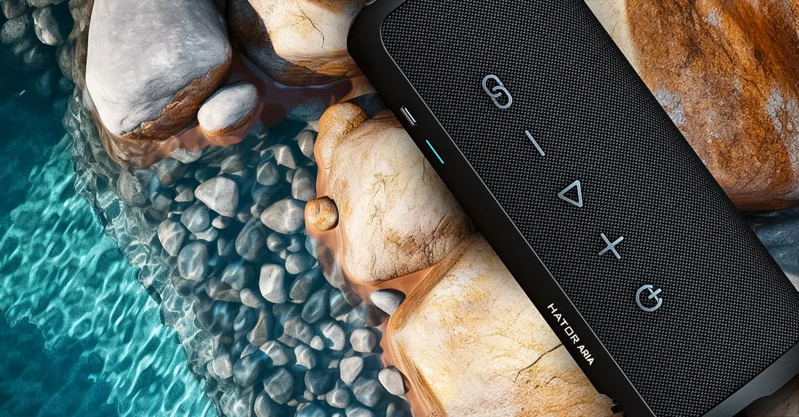 Портативная Bluetooth колонка Hator Aria Wireless (Phantom Black) (HTA-201)