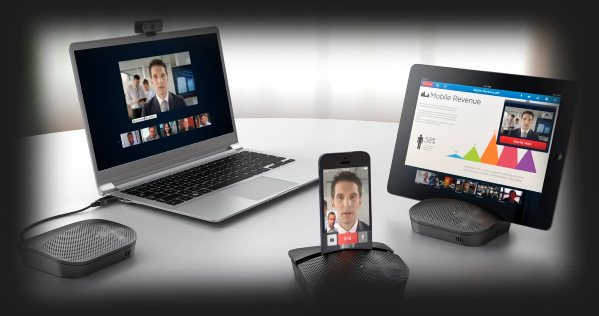 Портативна акустика Logitech P710e Mobile Speakerphone (Black) (980-000742) (UA)