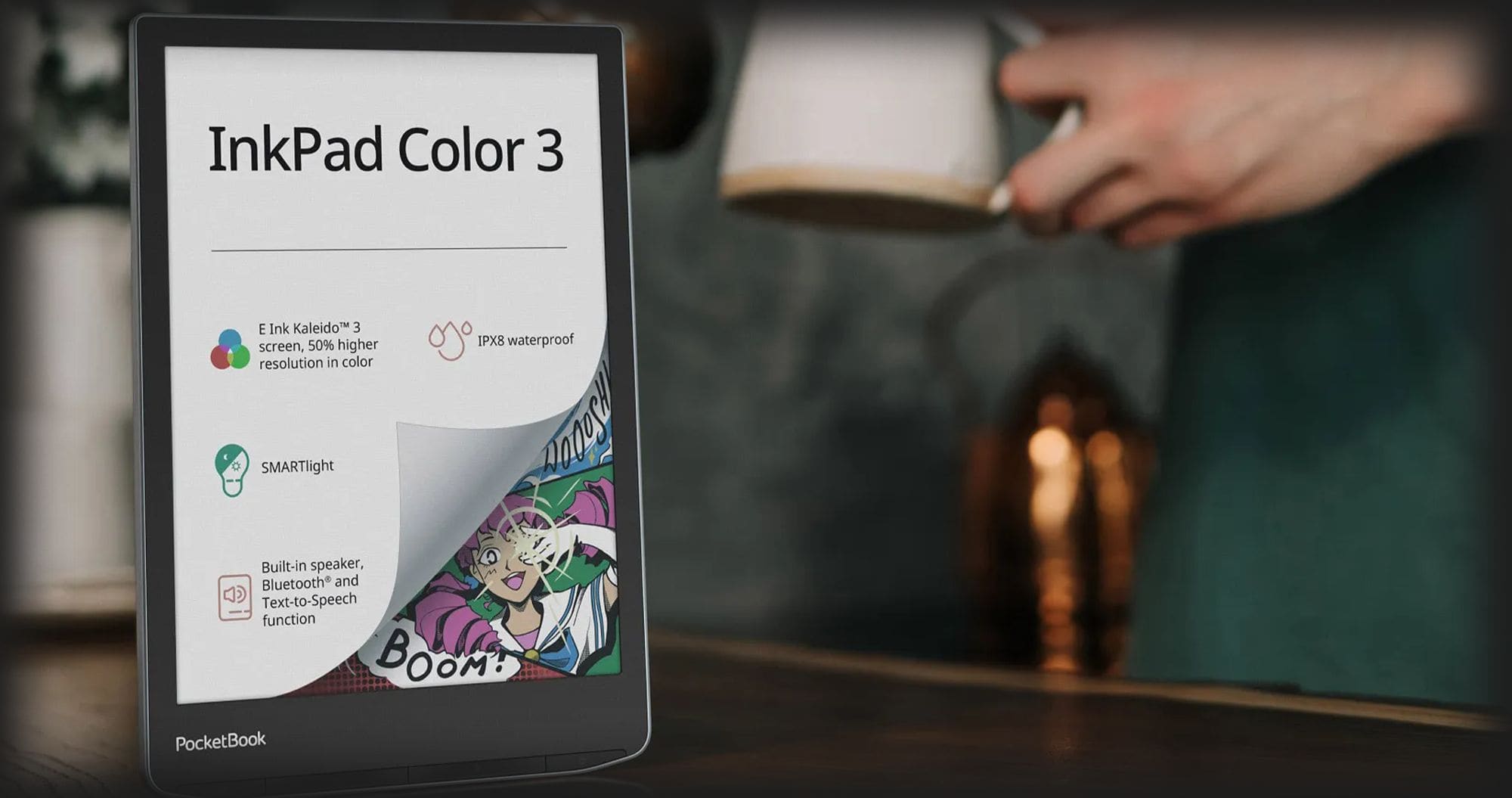 Електронна книга PocketBook 743C InkPad Color 3 (Stormy Sea)