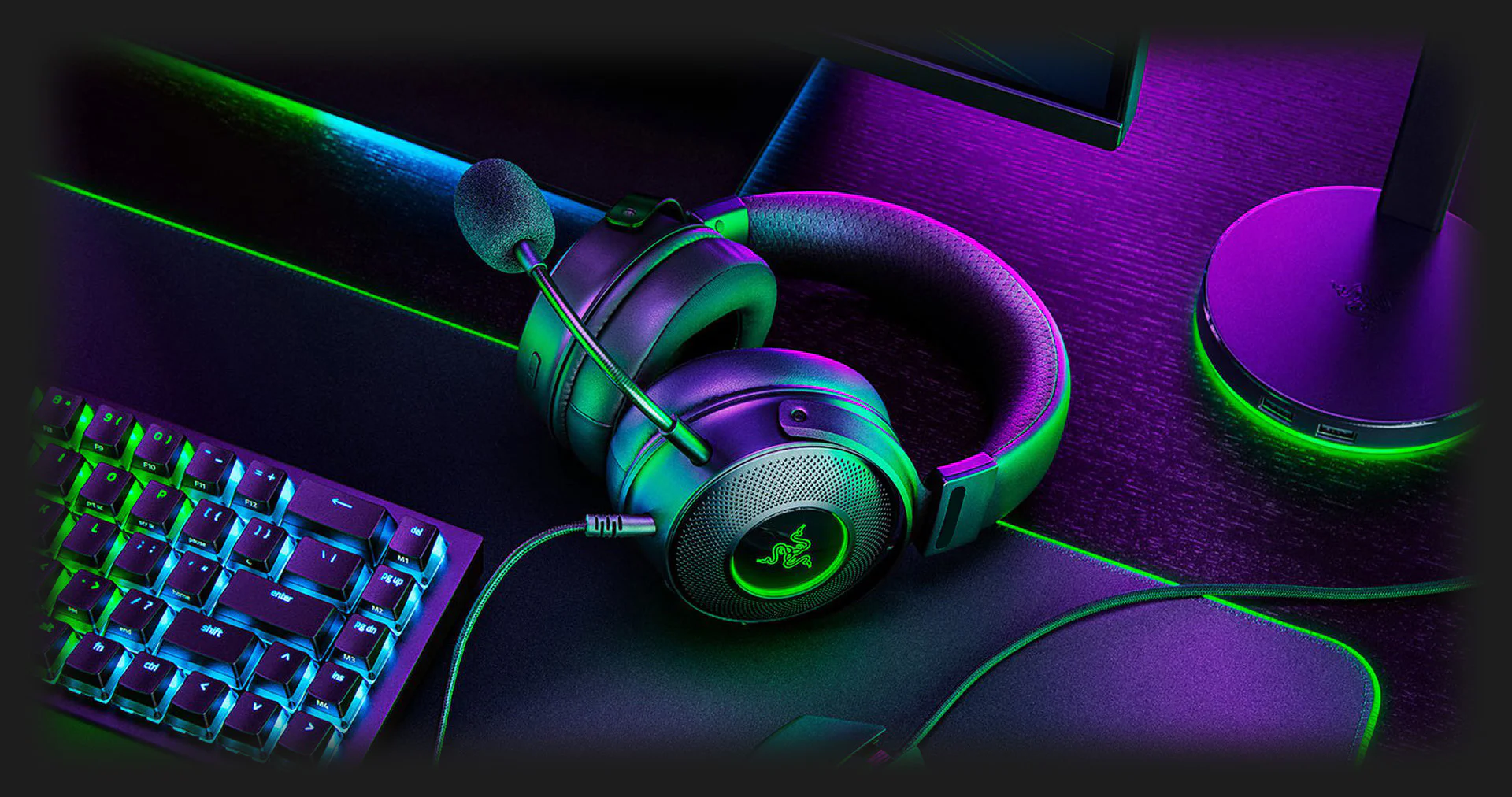 Ігрова гарнітура Razer Kraken V3 (Black) (RZ04-03770200-R3M1) (UA)