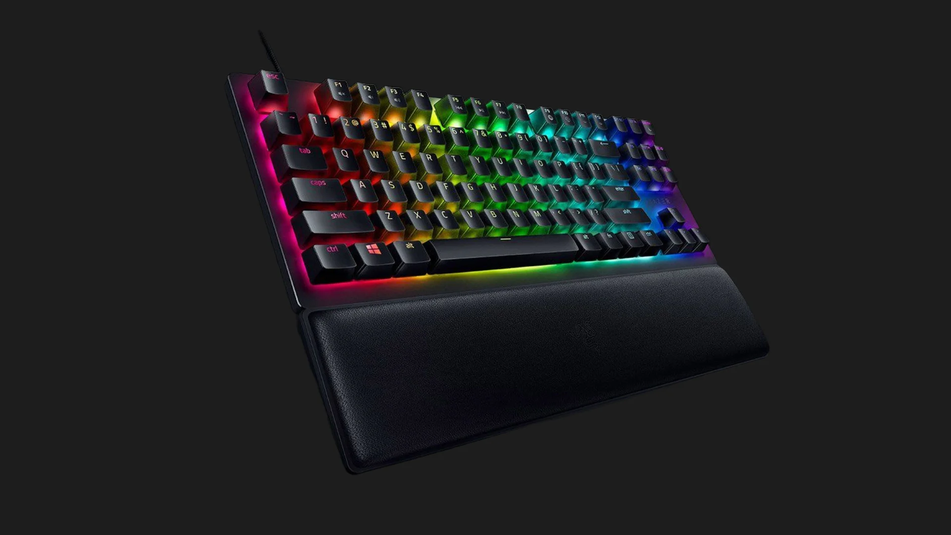 Клавіатура ігрова Razer Huntsman V2 Tenkeyless RGB Purple Switch (Black) (RZ03-03941400-R3R1) (UA)