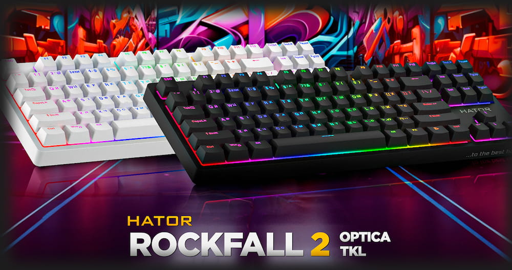Клавиатура механическая Hator Rockfall 2 Optica TKL (Black)