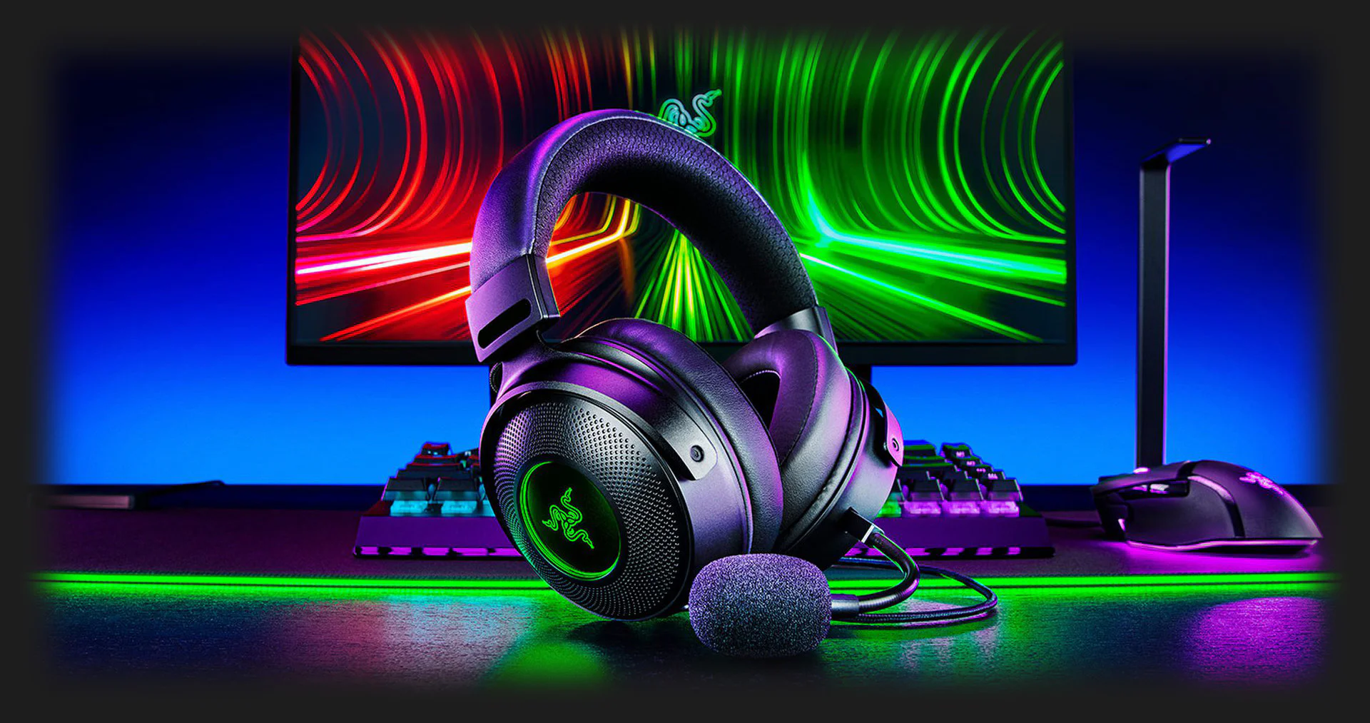 Ігрова гарнітура RAZER Kraken V3 Hypersence (RZ04-03770100-R3M1) (UA)
