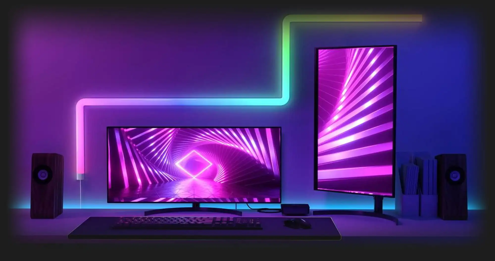 Набір настінних світильників Govee H6062 Glide RGBIC Wall Light (8+4) RGB