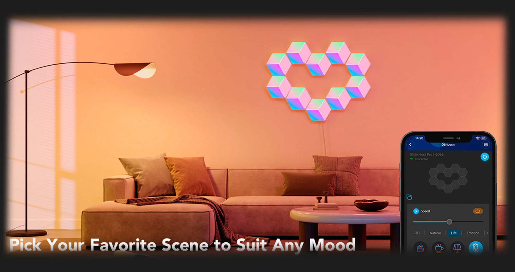 Набор настенных светильников Govee H6066 Glide Hexa Pro LED Light Panels 10шт RGB (White)