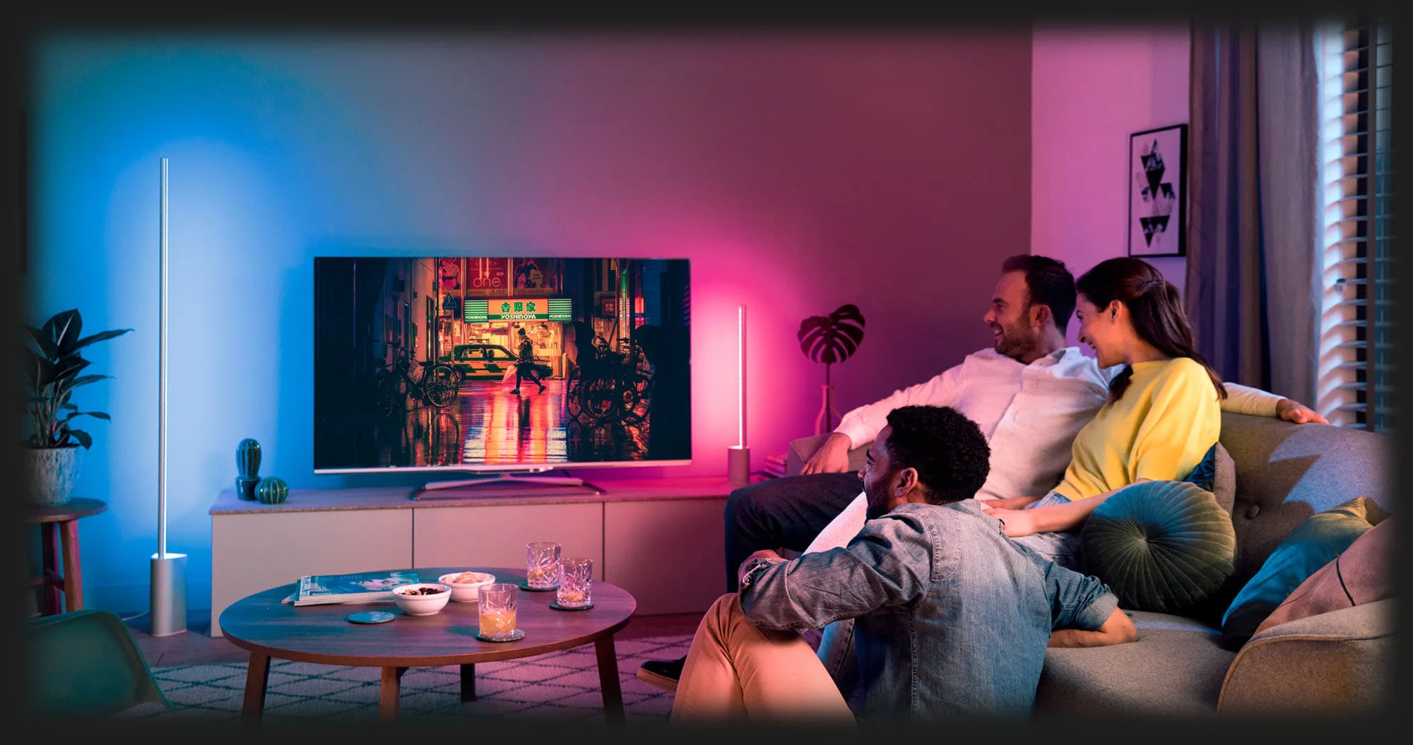 Умный торшер Philips Hue Signe, 2000K-6500K, RGB, Gradient, ZigBee, регулировка яркости, 145см, (Black)