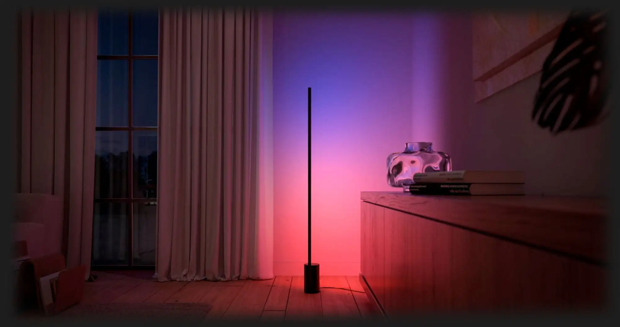 Умный торшер Philips Hue Signe, 2000K-6500K, RGB, Gradient, ZigBee, регулировка яркости, 145см, (Black)