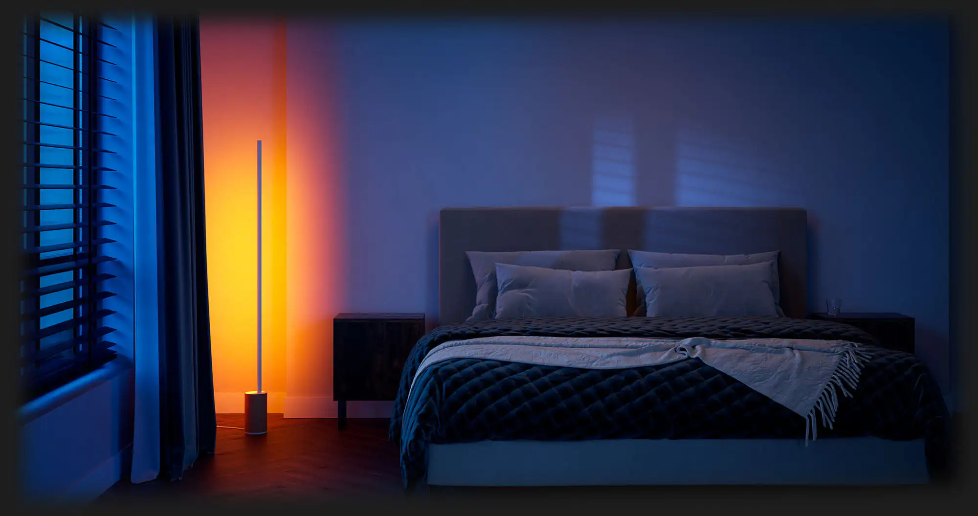 Умный торшер Philips Hue Signe, 2000K-6500K, RGB, Gradient, ZigBee, регулировка яркости, 145см, (Black)