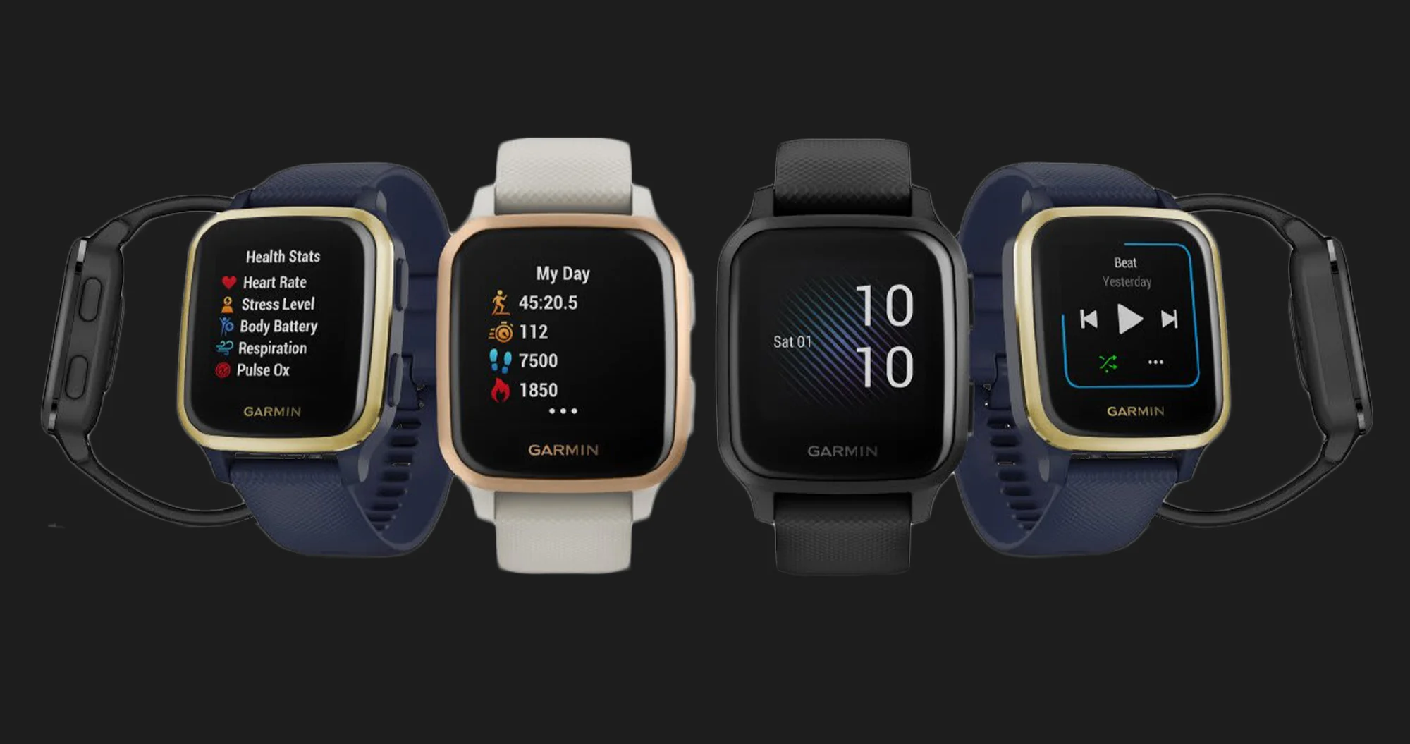 Garmin Venu Sq Music Edition Navy/Gold