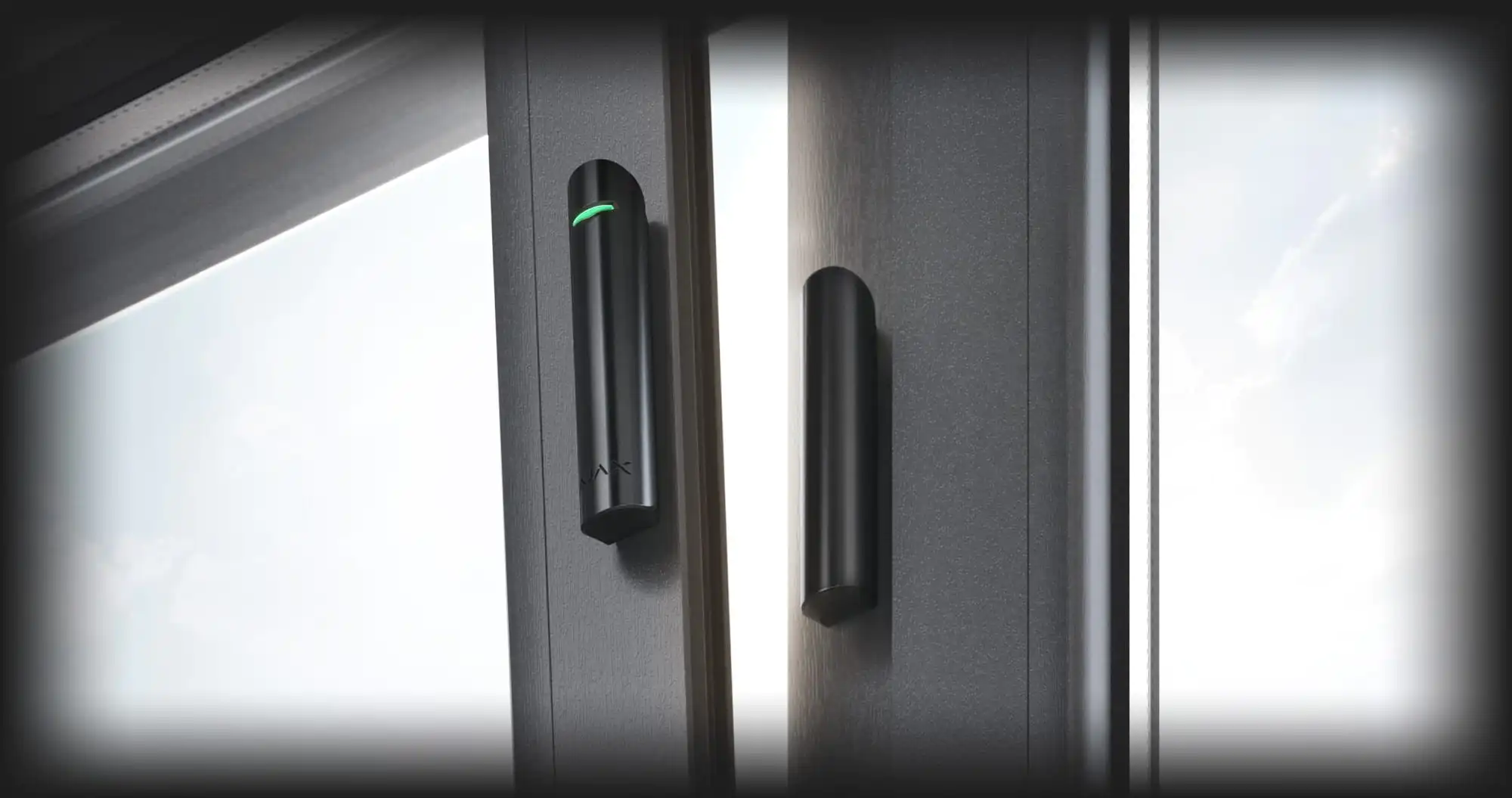 Датчик открывания дверей и окна Ajax DoorProtect, Jeweller, беспроводной (Black)