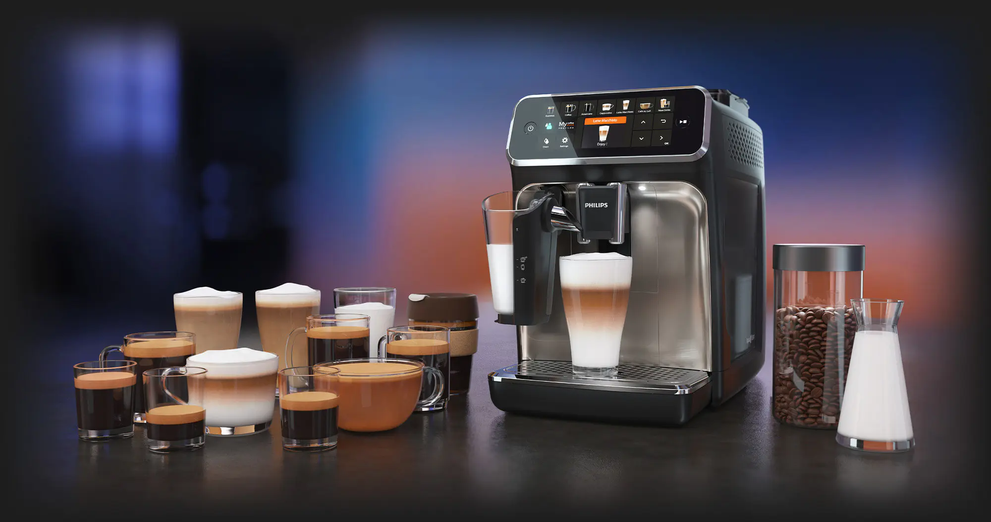 Кофемашина Philips Series 5400 (Black/Cashmere Gray) (EU)