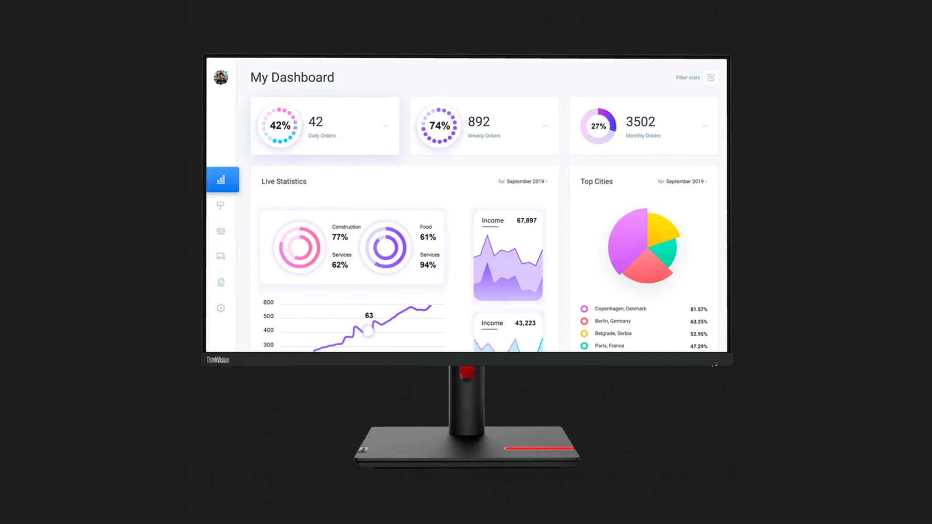 Игровой монитор Lenovo 31.5", 60Hz, IPS (63D2GAT1UA)