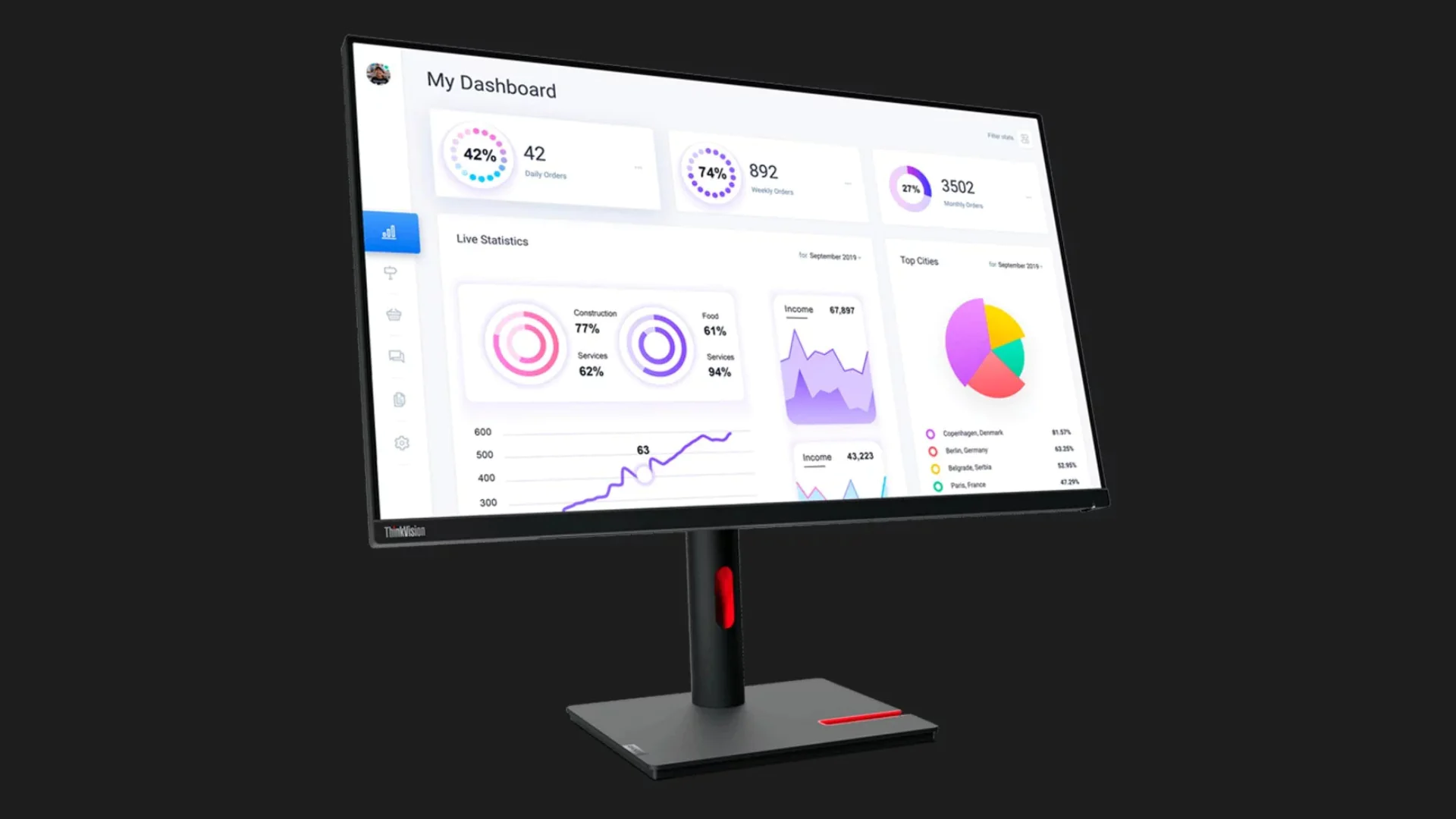 Игровой монитор Lenovo 31.5", 60Hz, IPS (63D2GAT1UA)