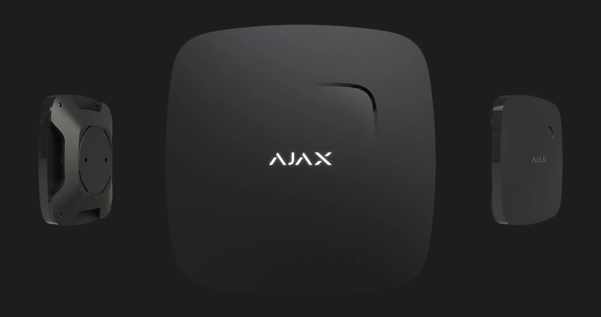 Датчик диму і чадного газу Ajax FireProtect Plus, Jeweller, бездротовий, (Black)