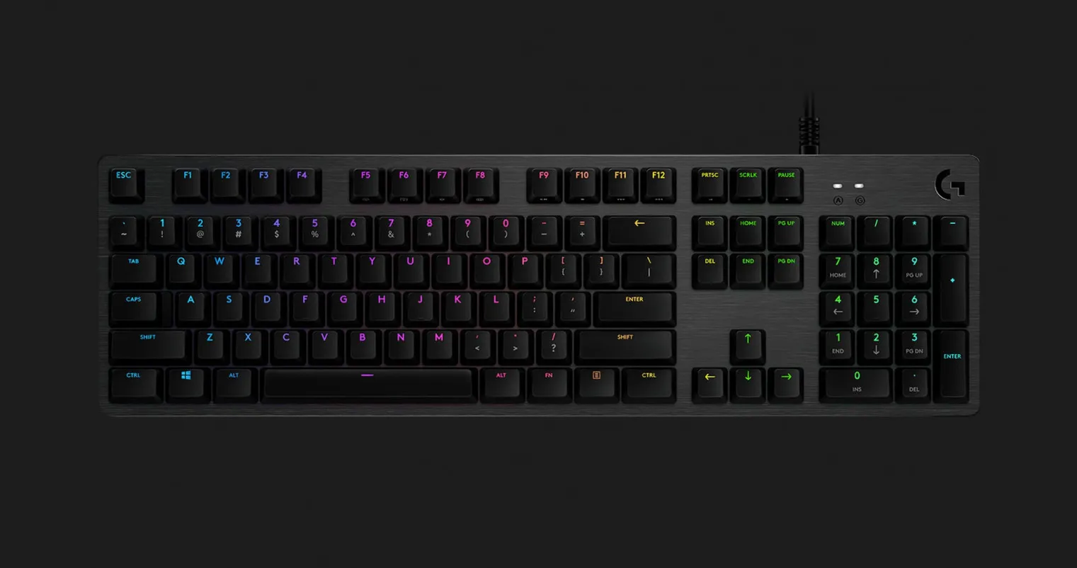 Клавіатура ігрова Logitech G512 Carbon RGB GX Red switch Black