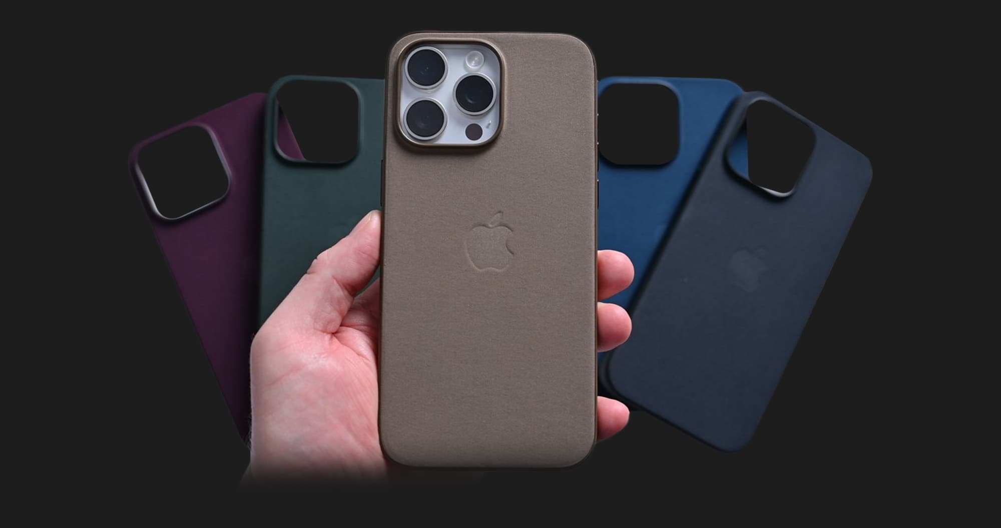 Оригинальный чехол Apple FineWoven Case with MagSafe для iPhone 15 Pro (Mulberry) (MT4L3)