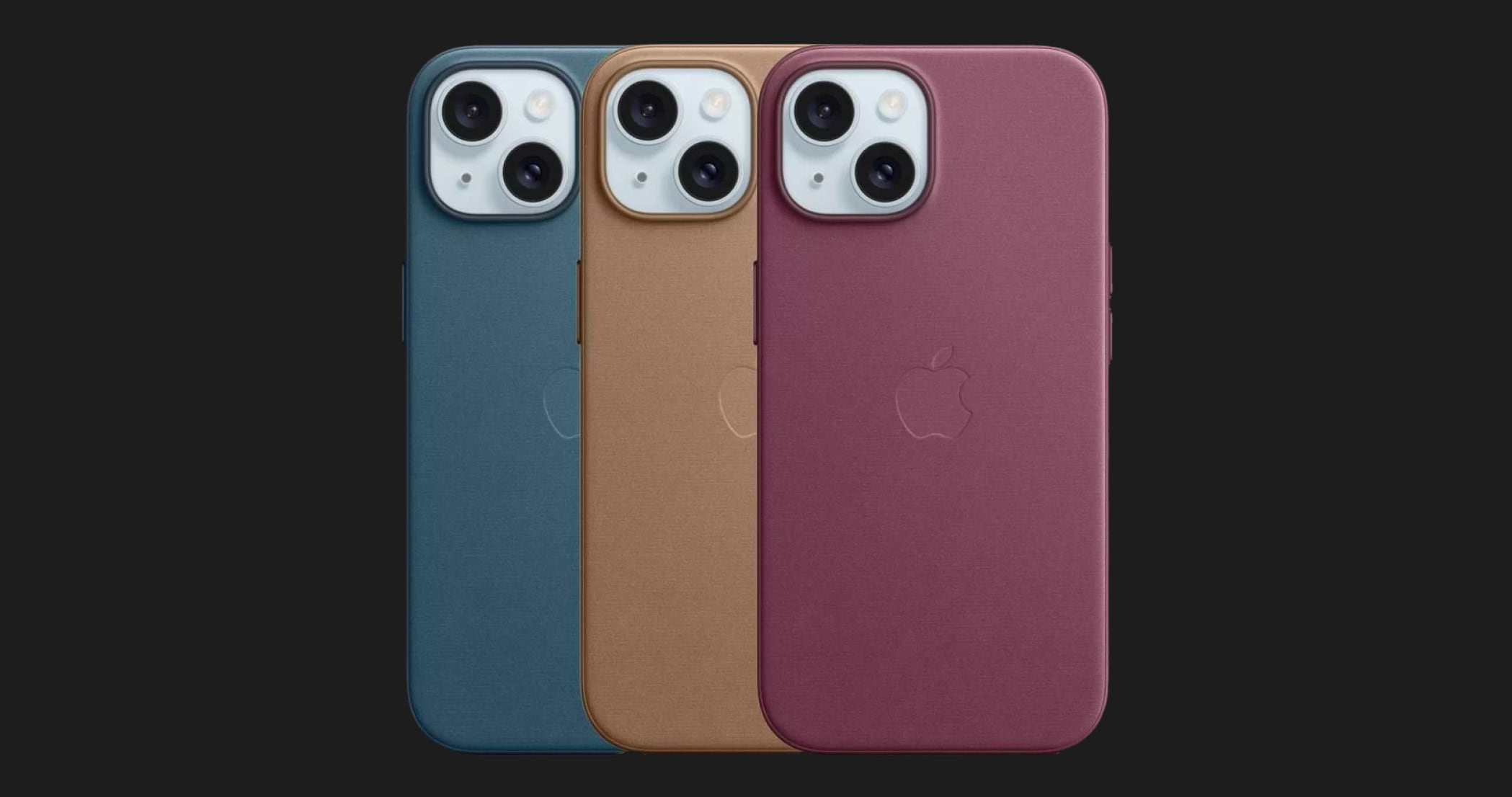 Оригинальный чехол Apple FineWoven Case with MagSafe для iPhone 15 (Pacific Blue) (MT3G3)