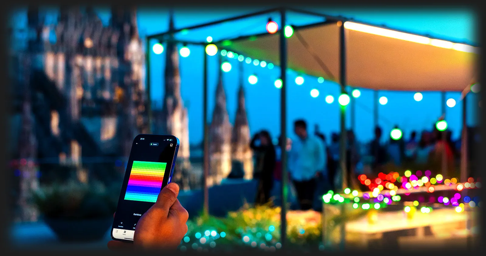 Умная гирлянда для улицы Twinkly Festoon RGB 20 Apple Homekit, 10 м
