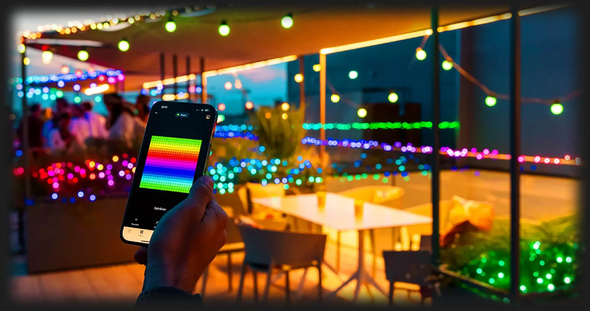 Умная гирлянда для улицы Twinkly Festoon RGB 20 Apple Homekit, 10 м