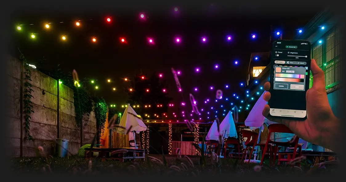 Умная гирлянда для улицы Twinkly Festoon RGB 20 Apple Homekit, 10 м