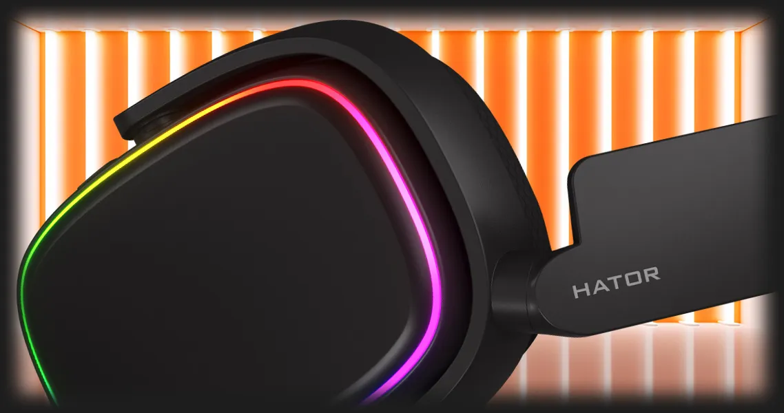 Ігрова гарнітура HATOR Phoenix Wireless RGB Tri-mode (Black)