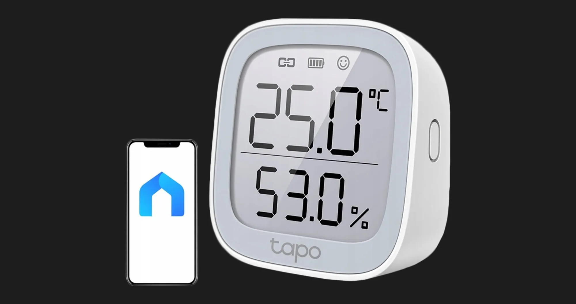 Розумний монітор температури та вологості TP-LINK Tapo T315 (White)